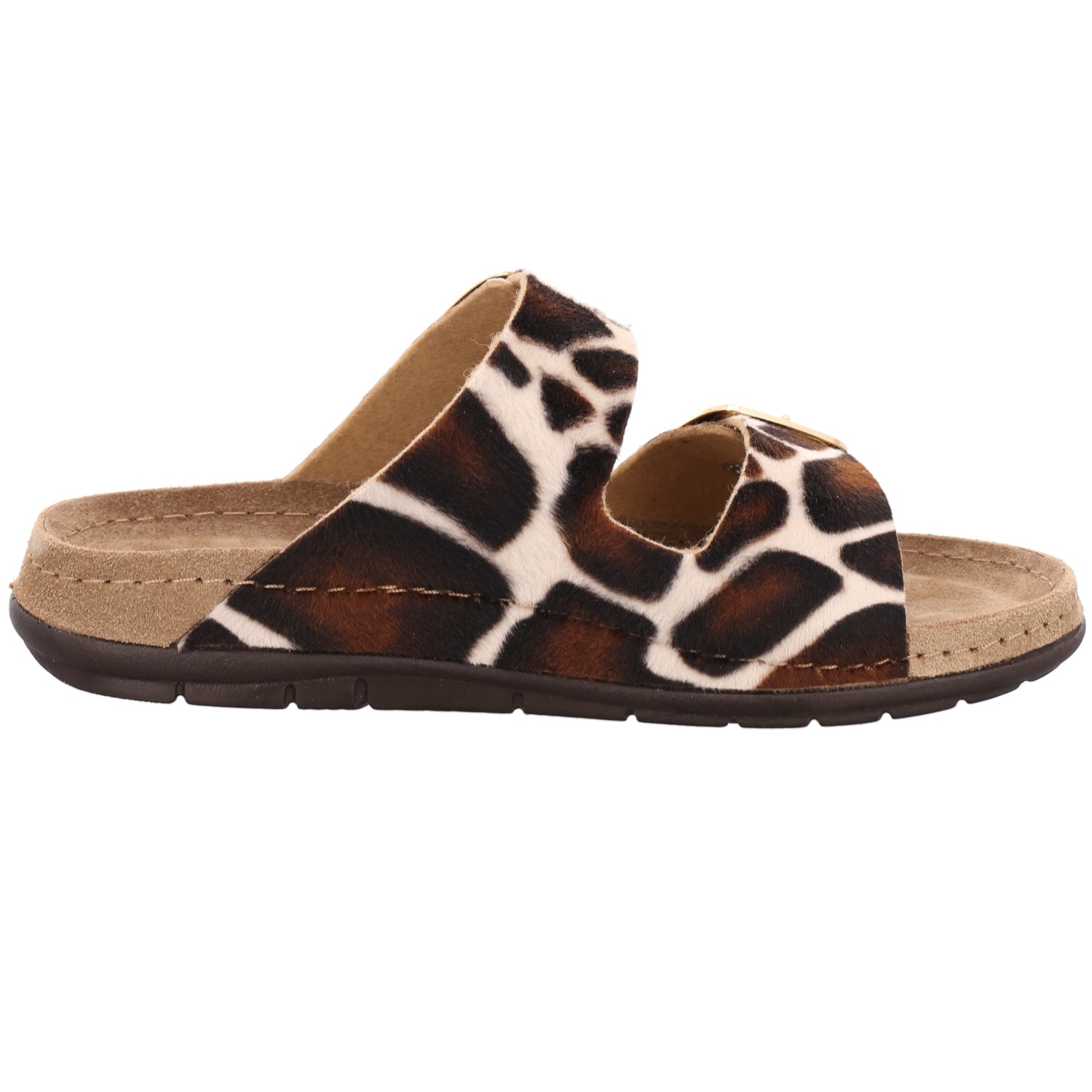 Rohde Pantolette »Rodigo Giraffe«  Sommerschuh, Urlaubsschuh, Strandschuh mit Kuhfell-Print