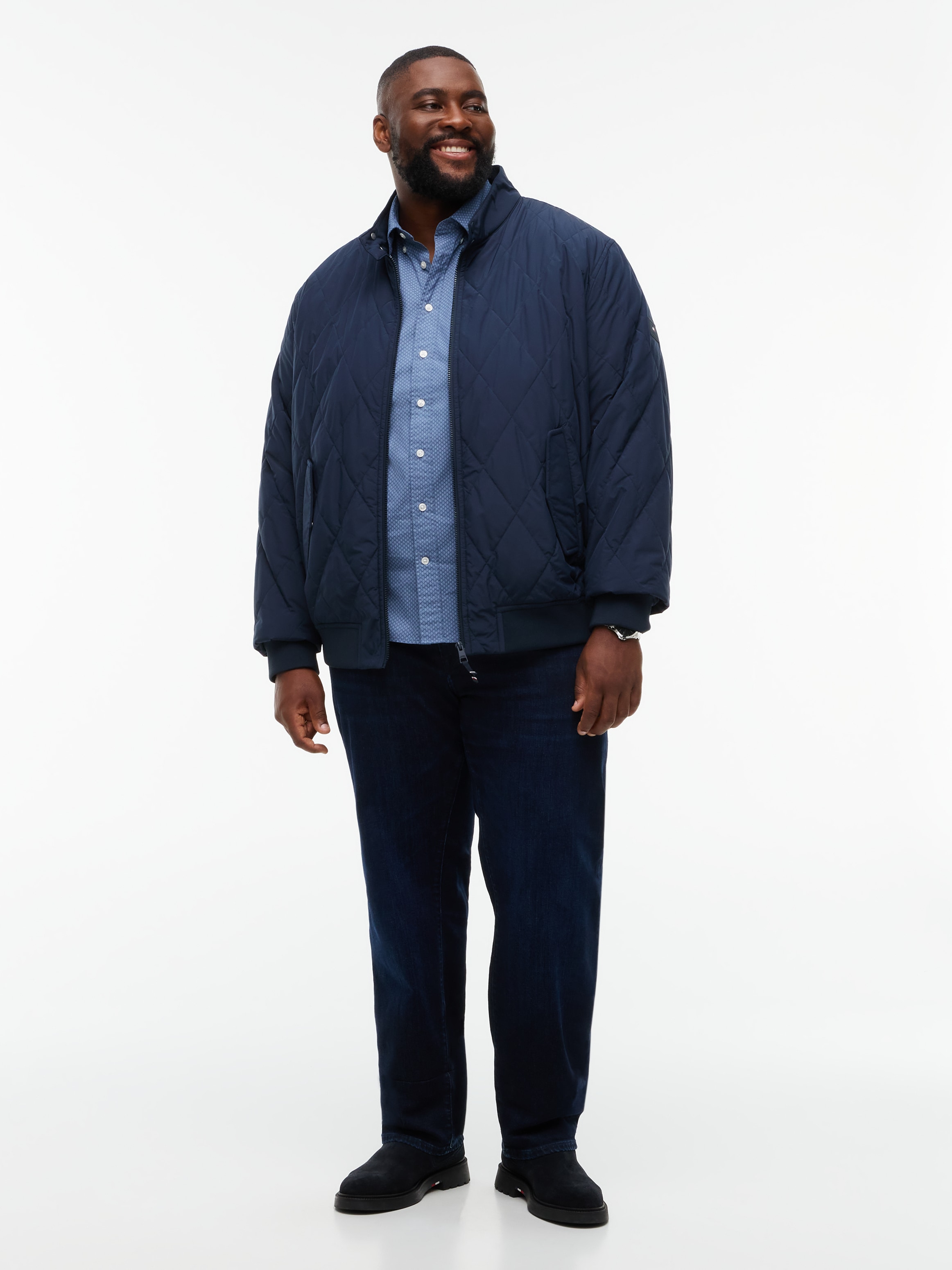 Tommy Hilfiger Big & Tall Blouson »BT-PACKABLE QUILTED HARRINGTON« im Stepp-Design mit wasserabweisendem Finish