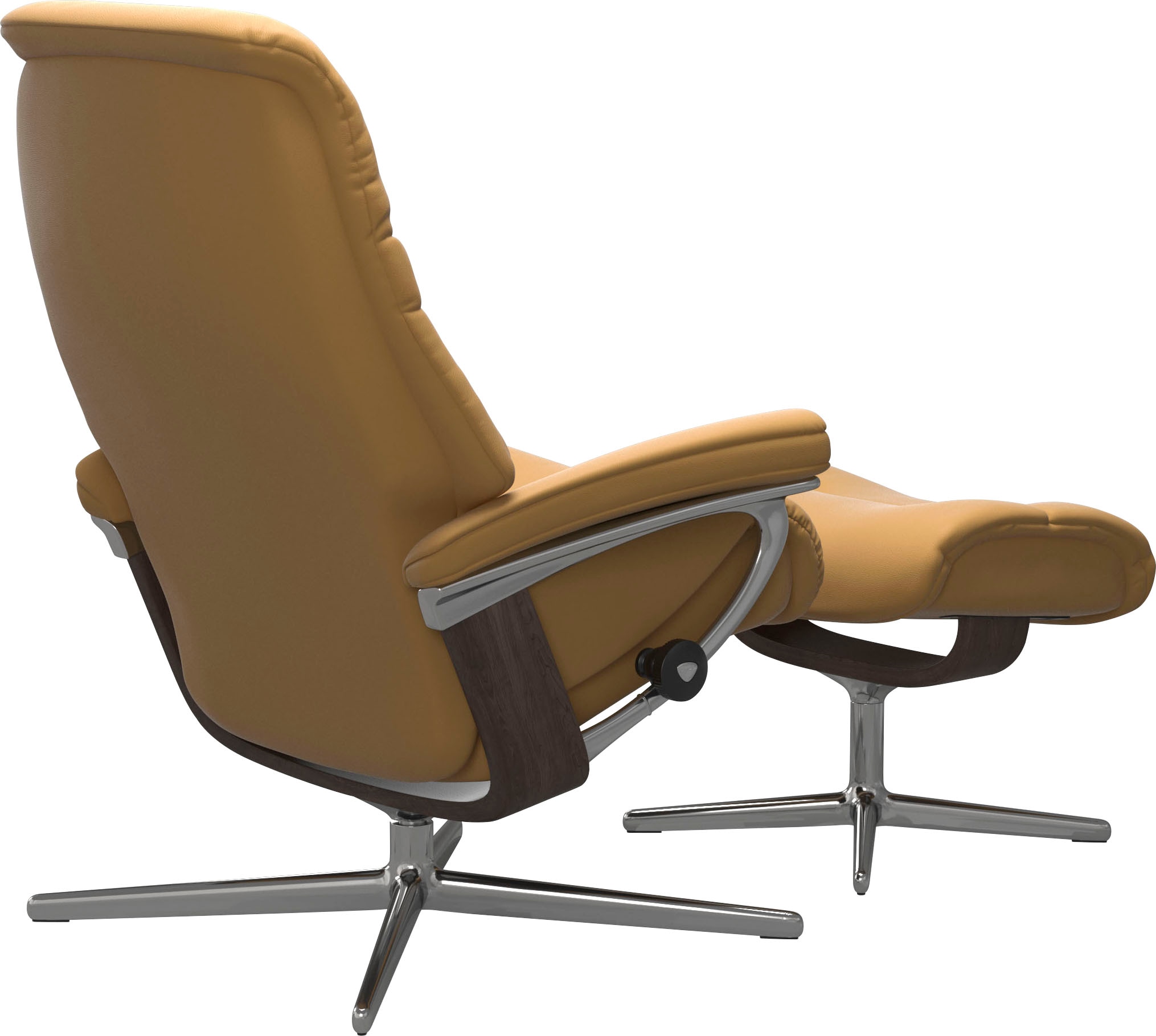Stressless® Relaxsessel »Sunrise«, (Set, Relaxsessel mit Hocker), mit Hocker, mit Cross Base, Größe S, M & L, Holzakzent Wenge