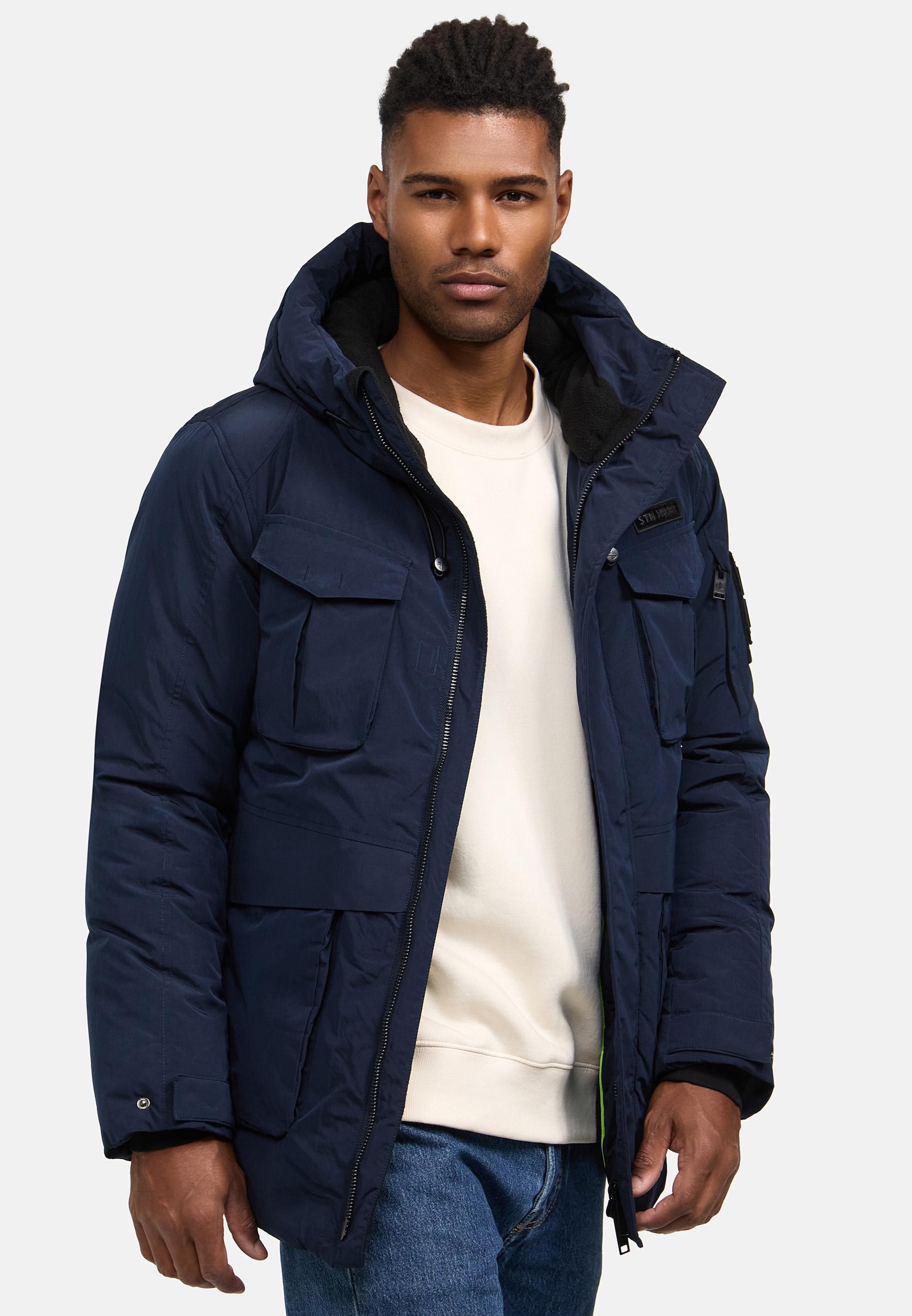 Stone Harbour Winterjacke »Winterjacke Edriik XX«, mit Kapuze, Warm gefütterte kurze Herren Jacke für den Winter