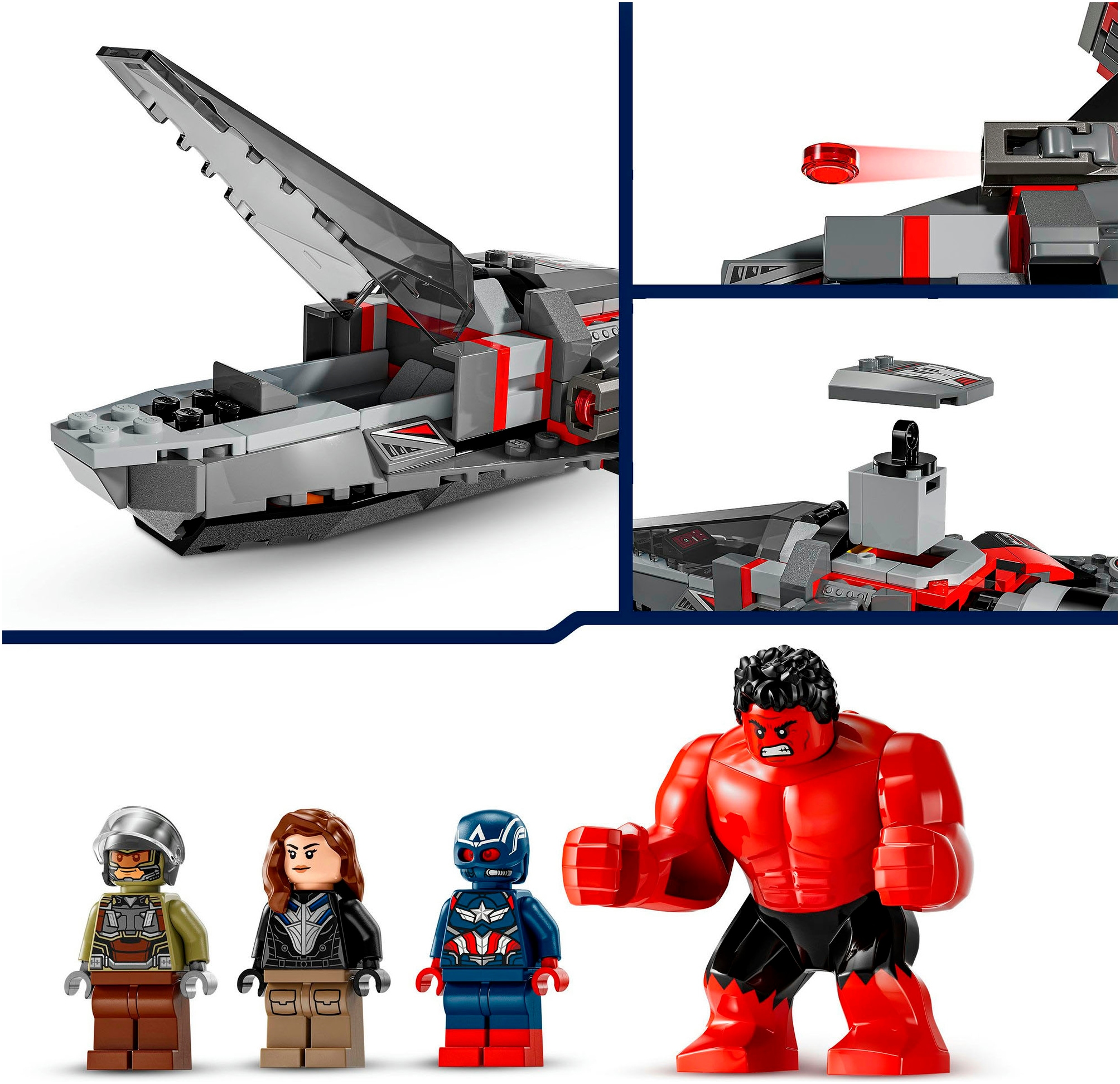 LEGO® Konstruktionsspielsteine »Showdown zwischen Captain America und Red Hulk (76292)«, (223 St.), Made in Europe