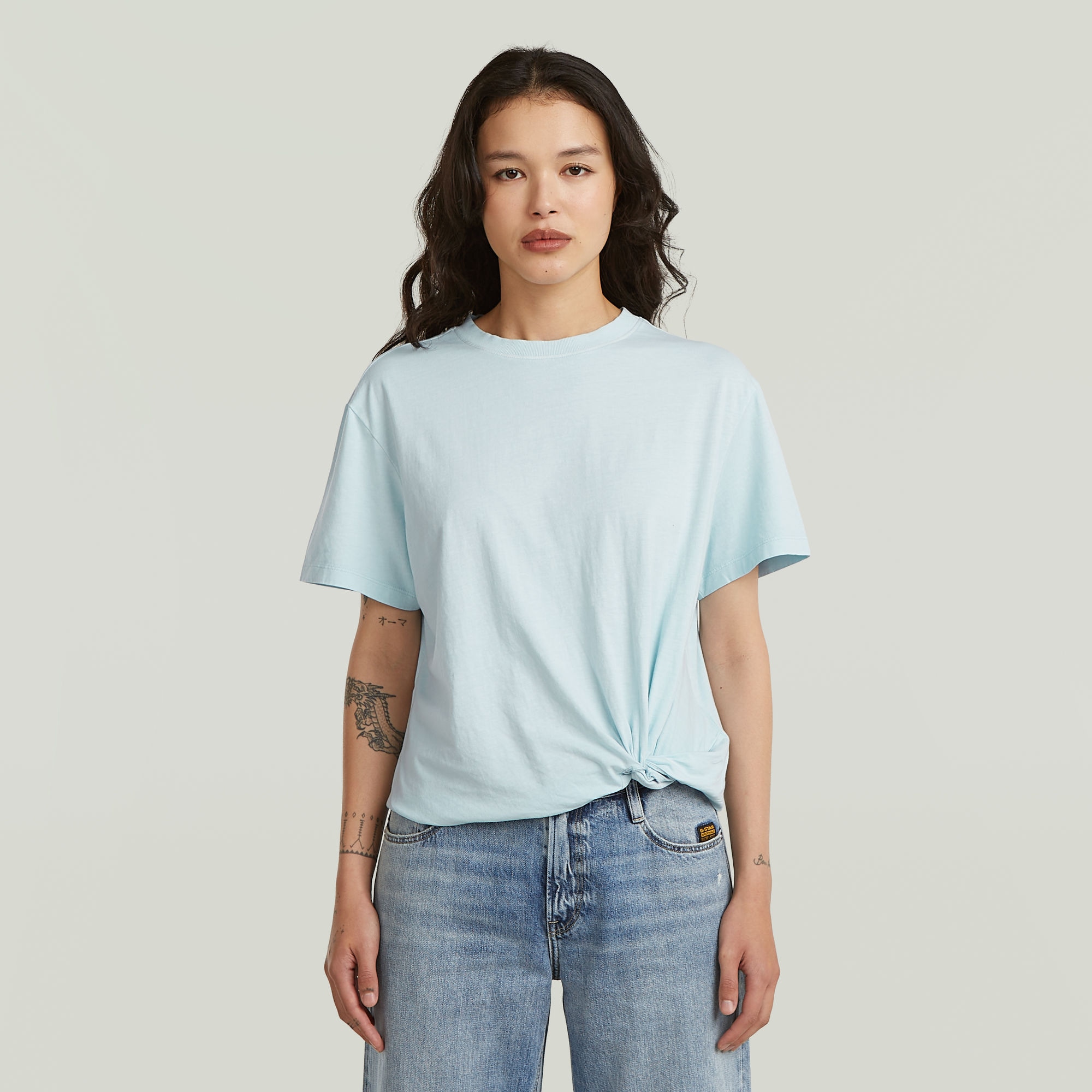 G-STAR T-Shirt »Relaxed Knot« mit Knotendetail, Rundhalsform