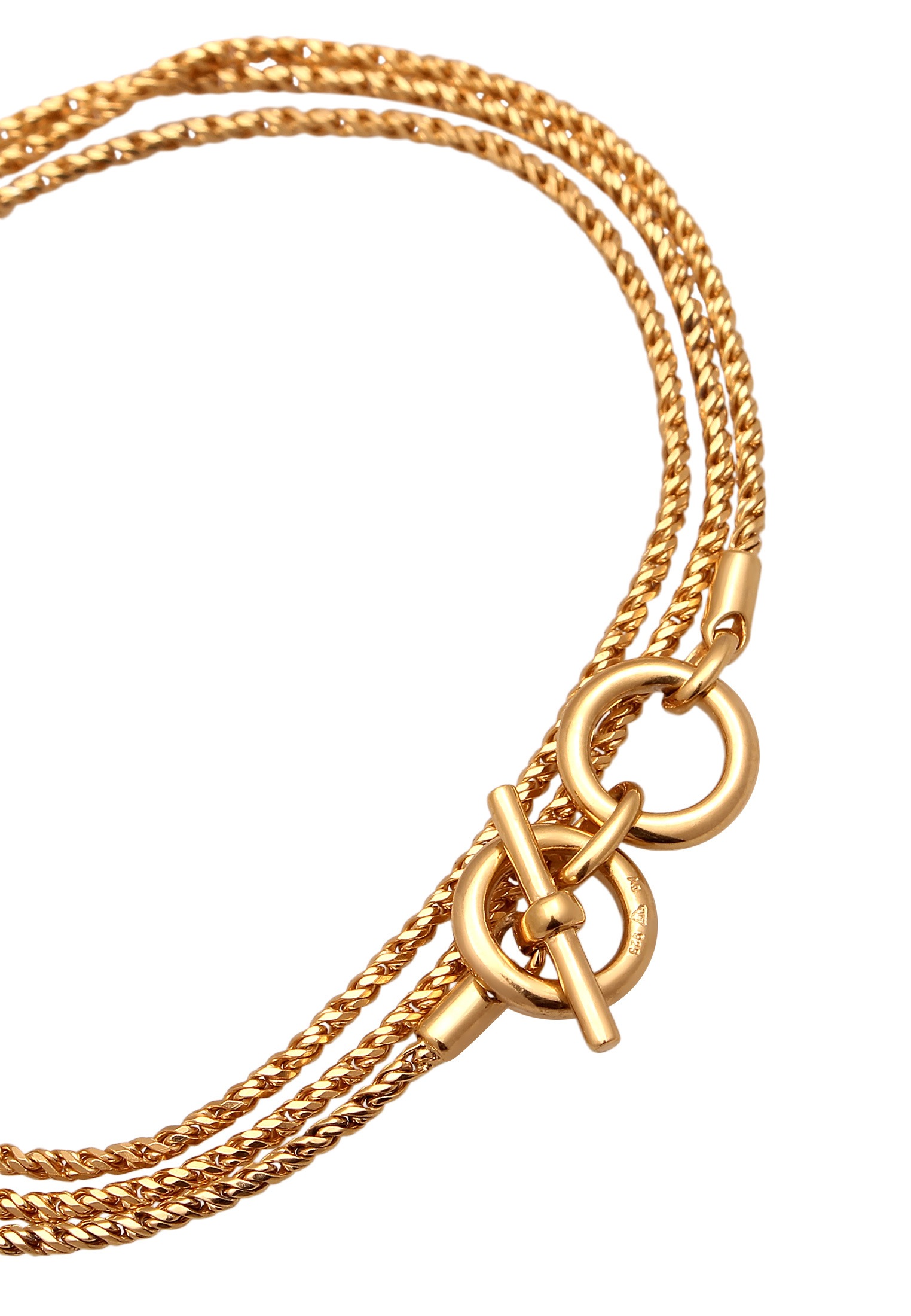 Kuzzoi Armkette »Armband Männer Kordelkette T-Bone Oxidiert 925 Silber«