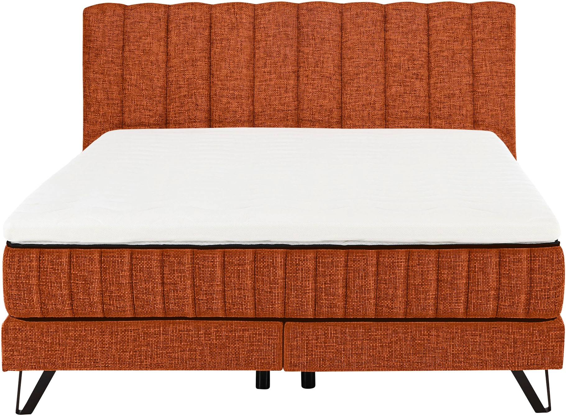 set one by Musterring Boxspringbett »Baldwin« Liegefläche 180 x 200 cm, Duo-Matratze, Kopfteil mit Steifensteppung