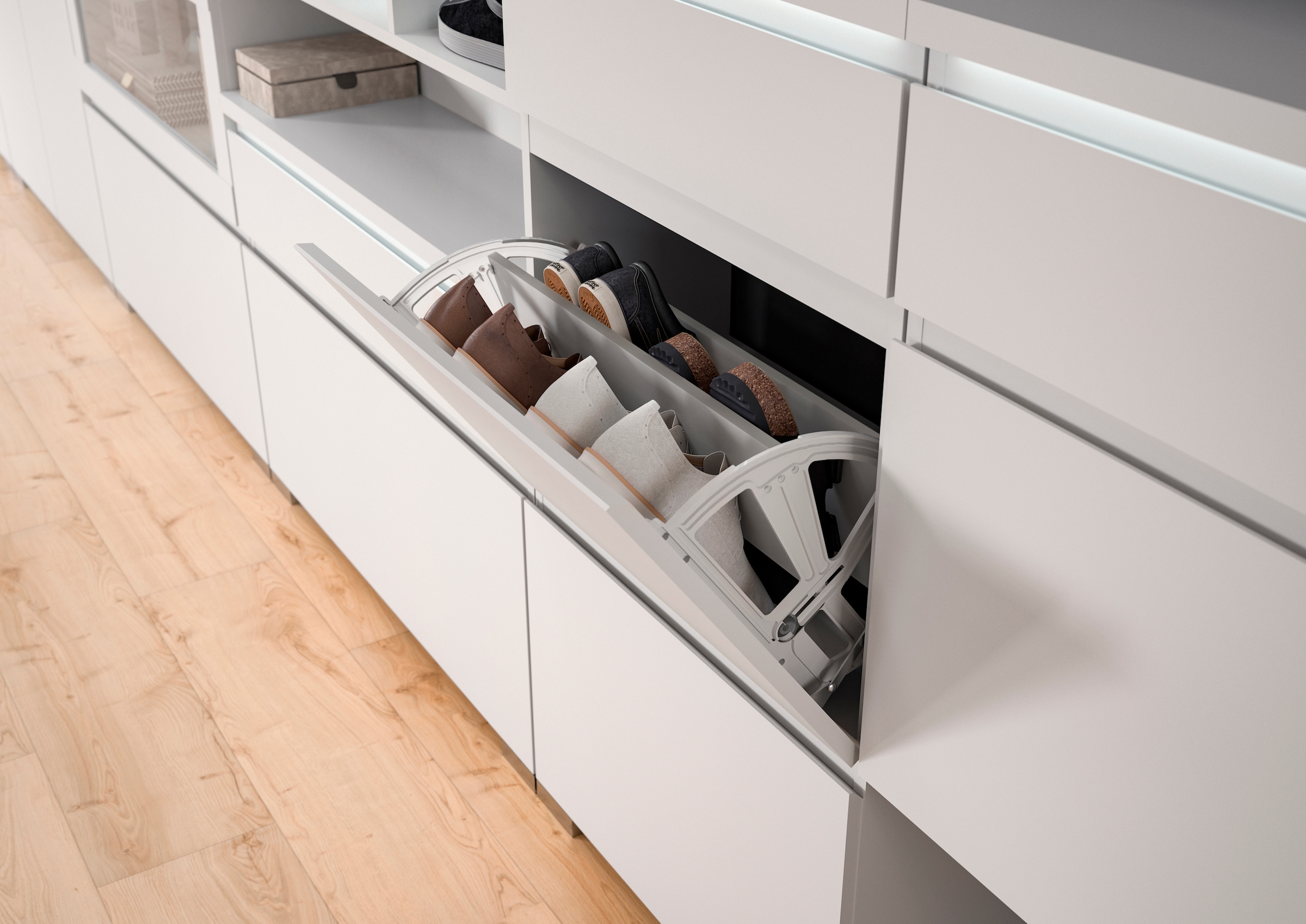 INOSIGN Schuhschrank »Skoskap, Tiefe 27cm, 2 Klappen, 1 Schubkasten, Platz für 8 Schuhpaare«, Schuhkipper, Schuhkommode, Schuhregal, Kommode, Anrichte