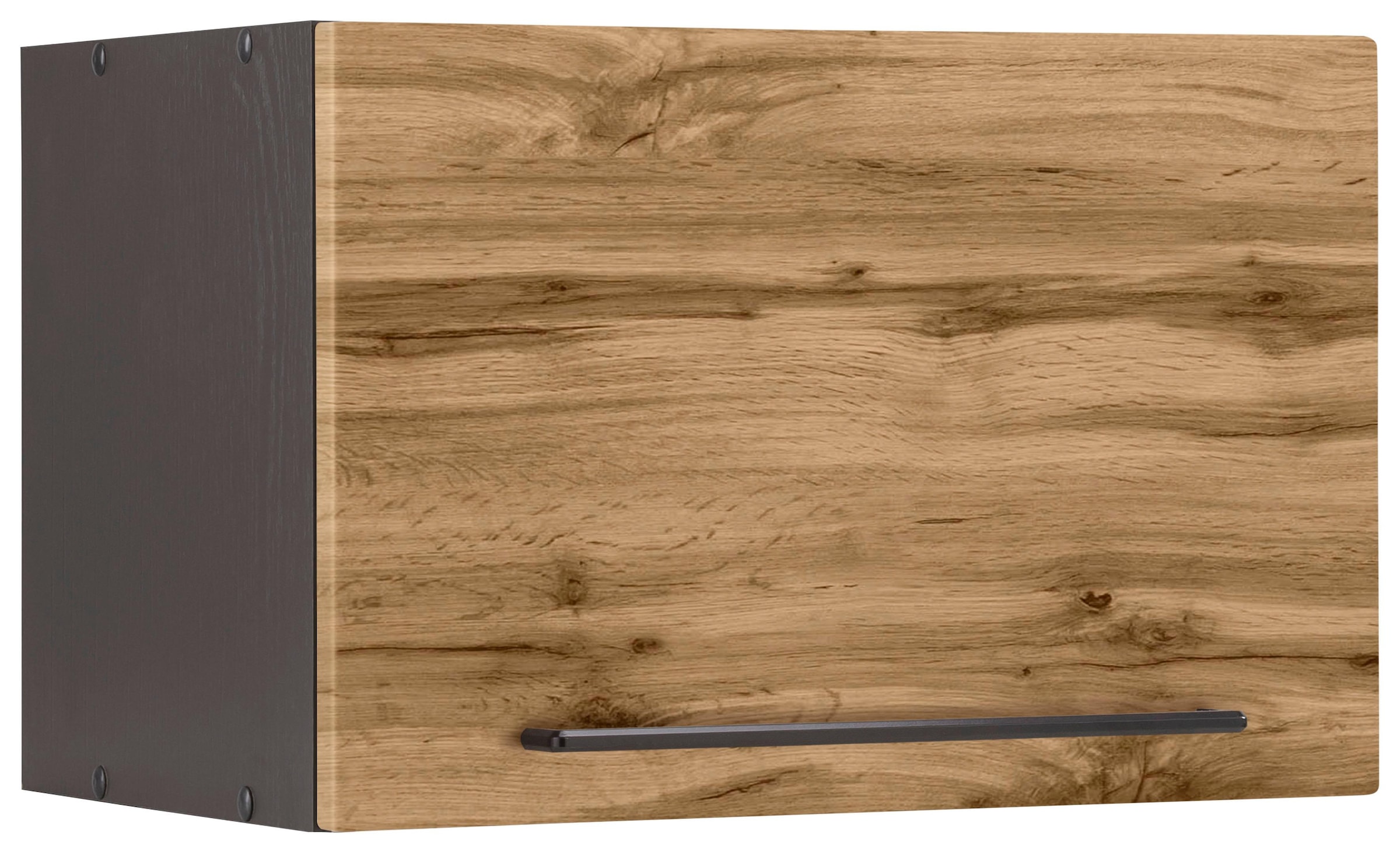 KOCHSTATION Klapphängeschrank »KS-Tulsa«, 50 cm breit, mit 1 Klappe, schwarzer Metallgriff, MDF Front