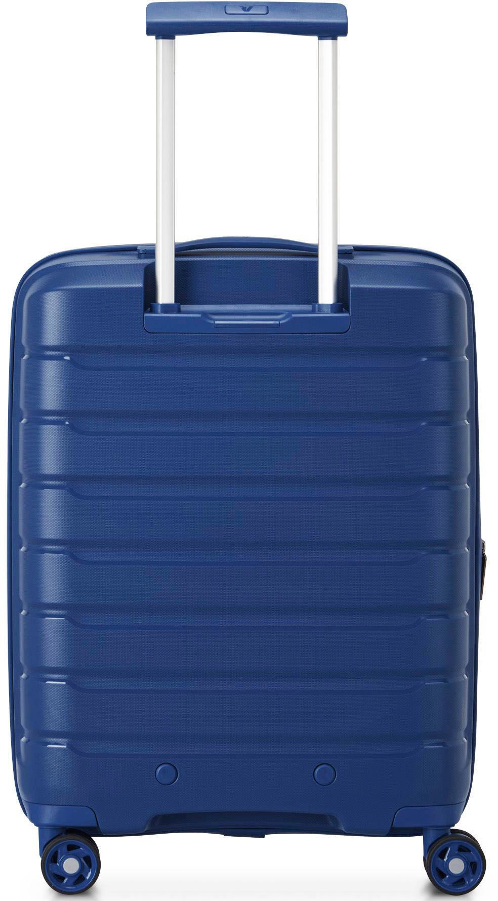 RONCATO Hartschalen-Trolley »B-FLYING Carry-on, 55 cm, dunkelblau«, 4 Rollen, Handgepäck-Koffer Reisekoffer mit Volumenerweiterung und TSA Schloss