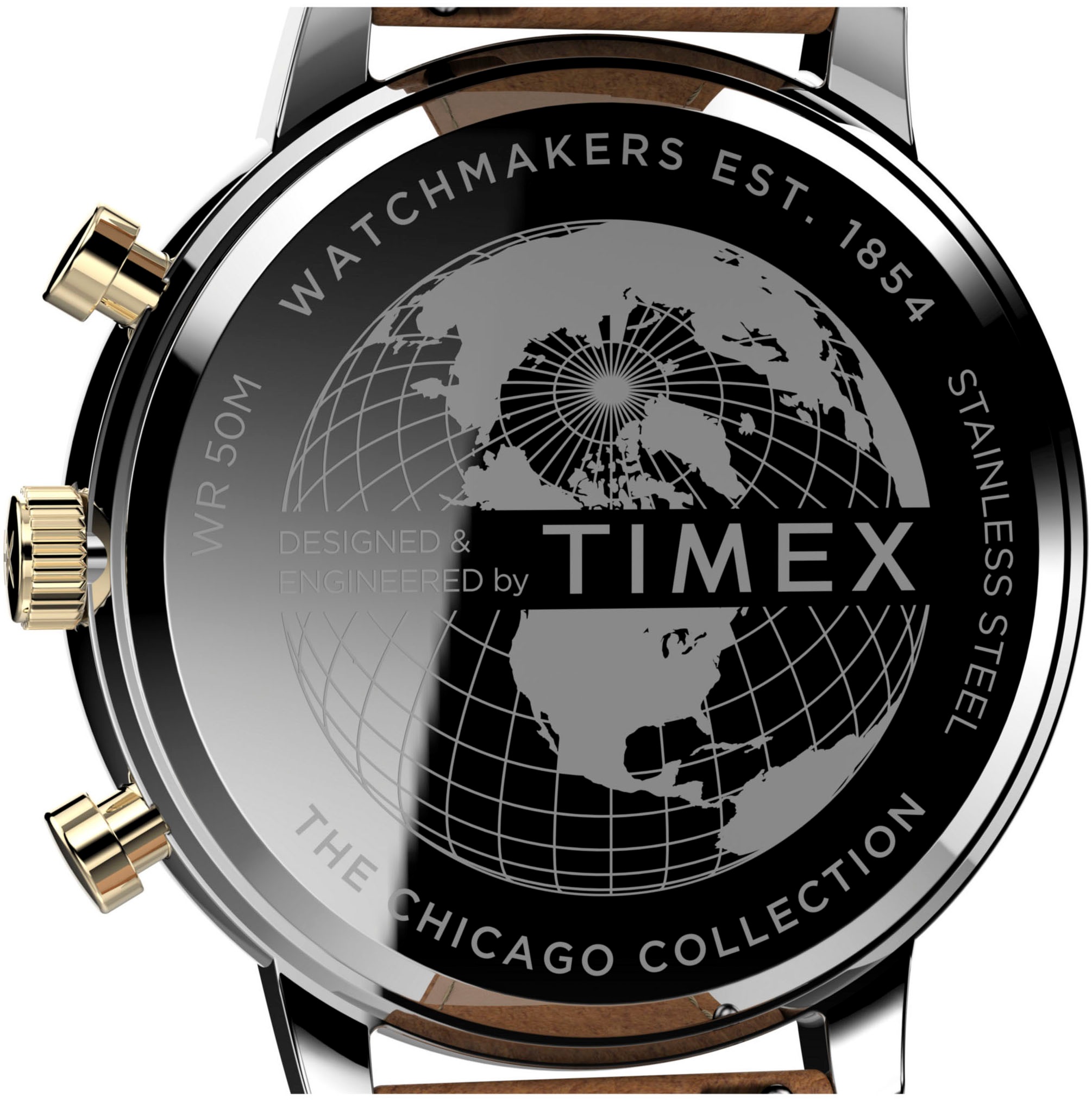 Timex Chronograph »CHICAGO«, Quarzuhr, Armbanduhr, Herren, Datum, Stoppfunktion, 12/24-Std.-Anzeige