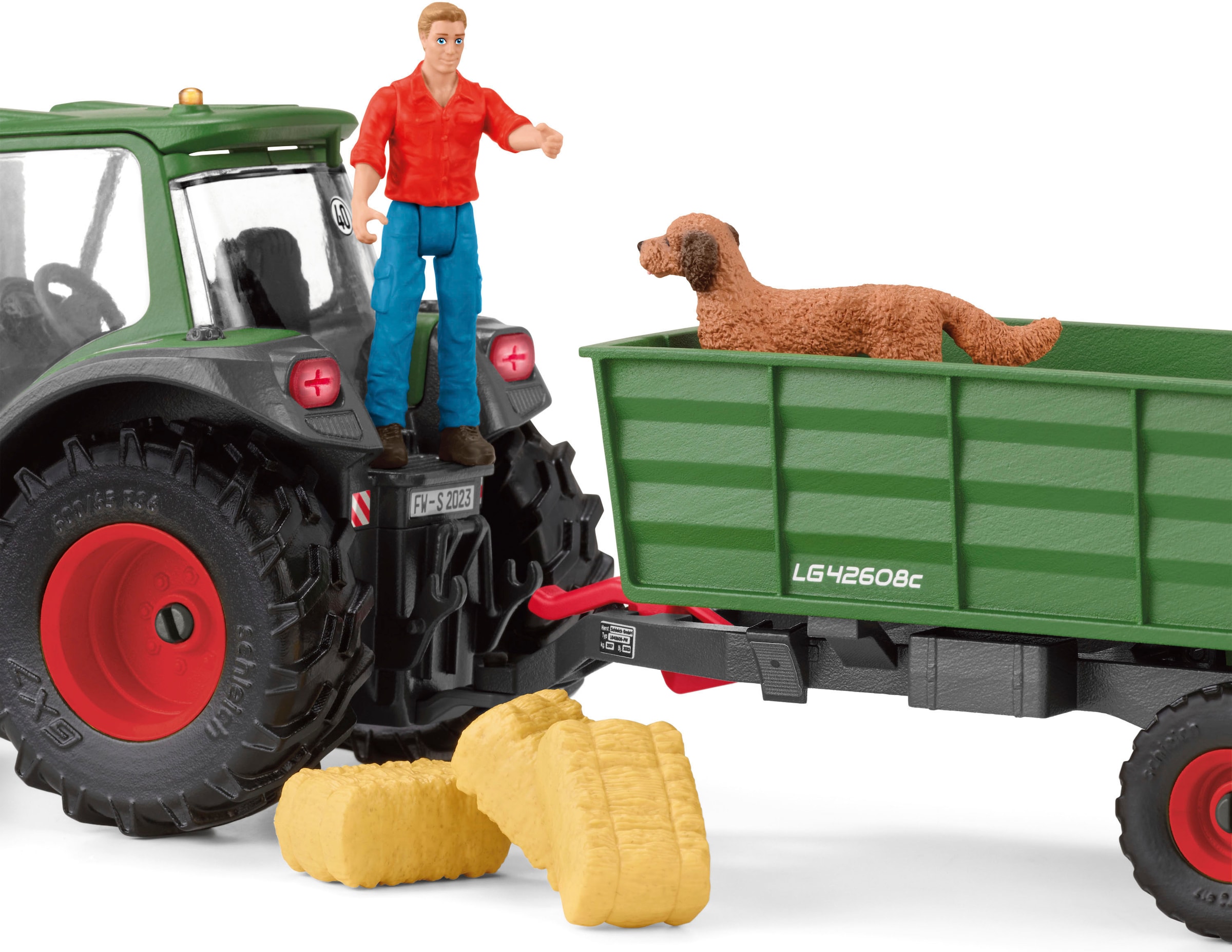 Schleich® Spielwelt »FARM WORLD, Traktor mit Anhänger (42608)«