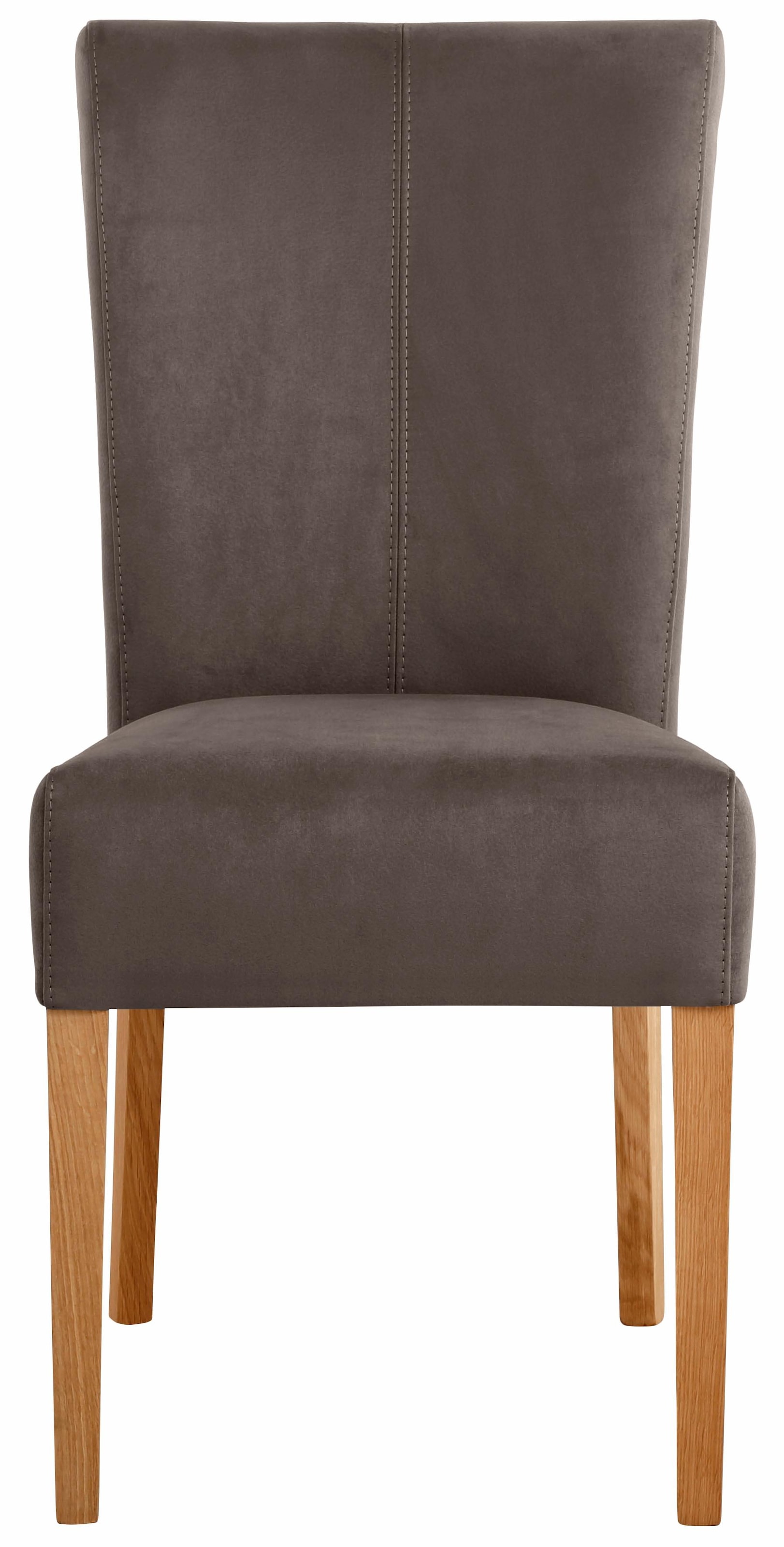 Home affaire Esszimmerstuhl »Queen Polsterstuhl BESTSELLER«, (Set), 2 St., Luxus-Microfaser, verschiedene Bezüge, Gestell Massivholz
