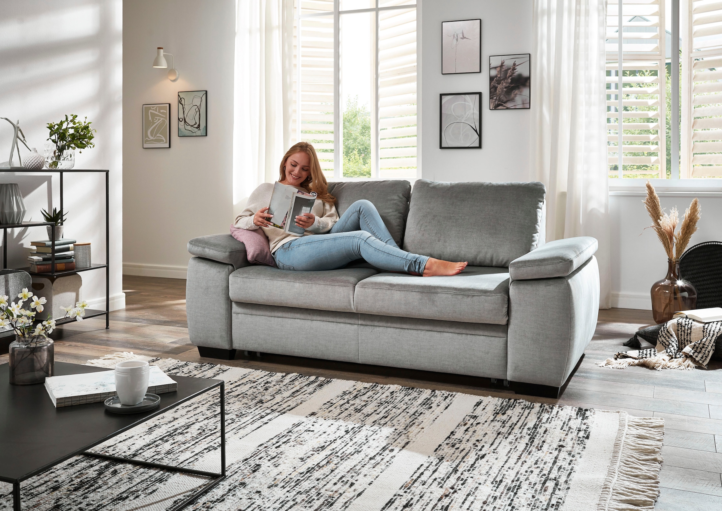 Die PlanBar Schlafsofa »MP-PD19021« mit Längsschläferfunktion 140x210 cm