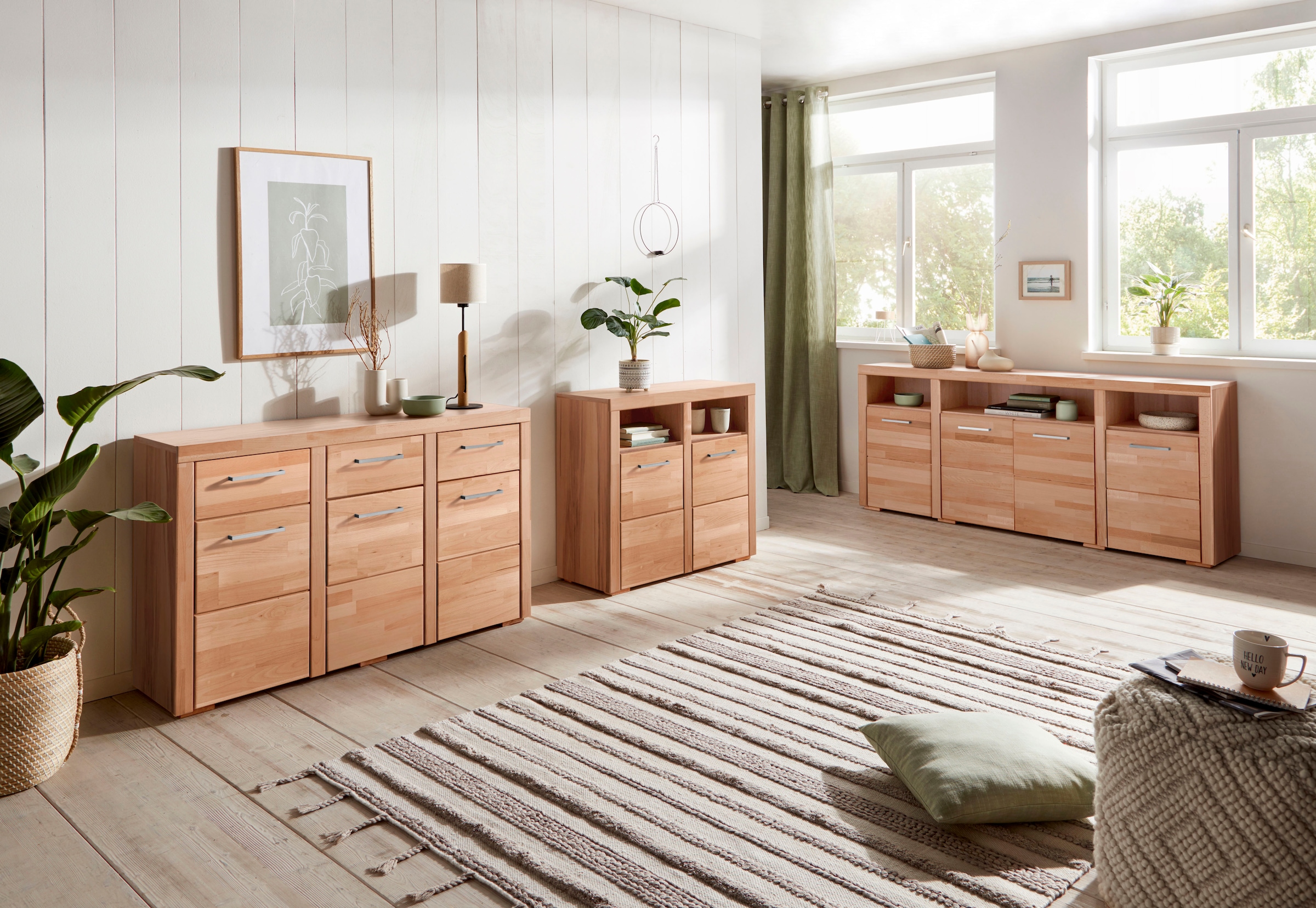 Home affaire Kommode »Falco«, Fronten in Massivholz