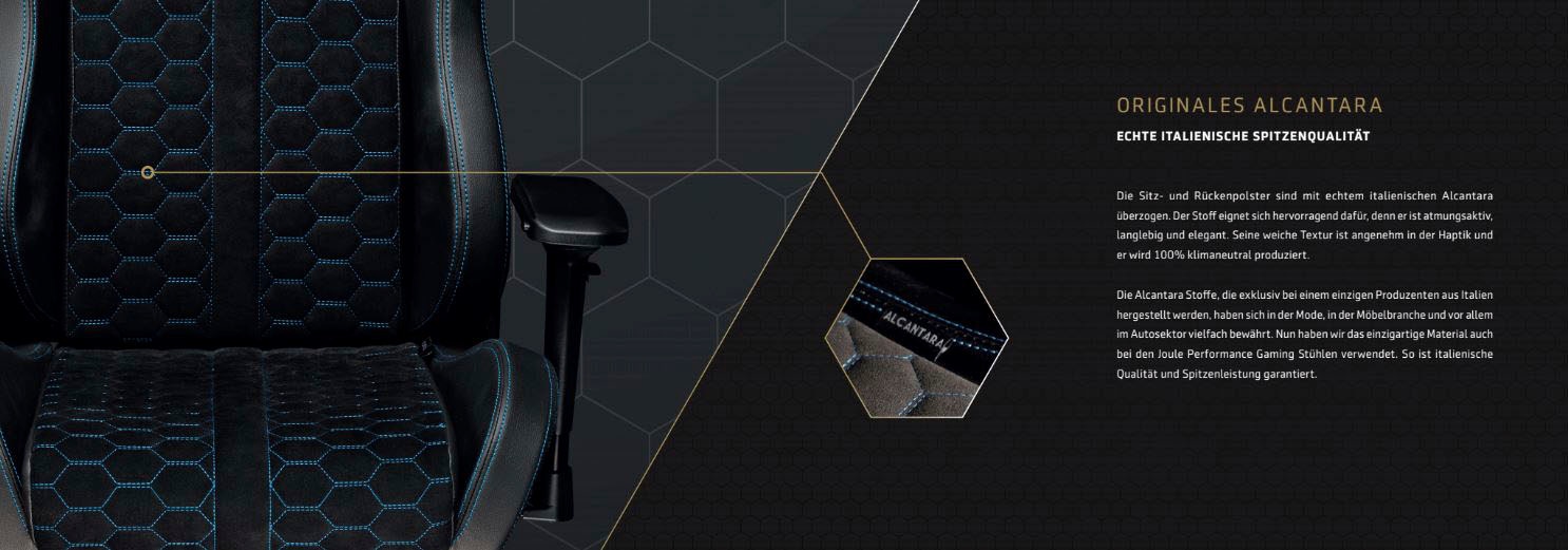 Joule Performance Gaming-Stuhl »Alcantara«, WERTIGES ECHTLEDER
