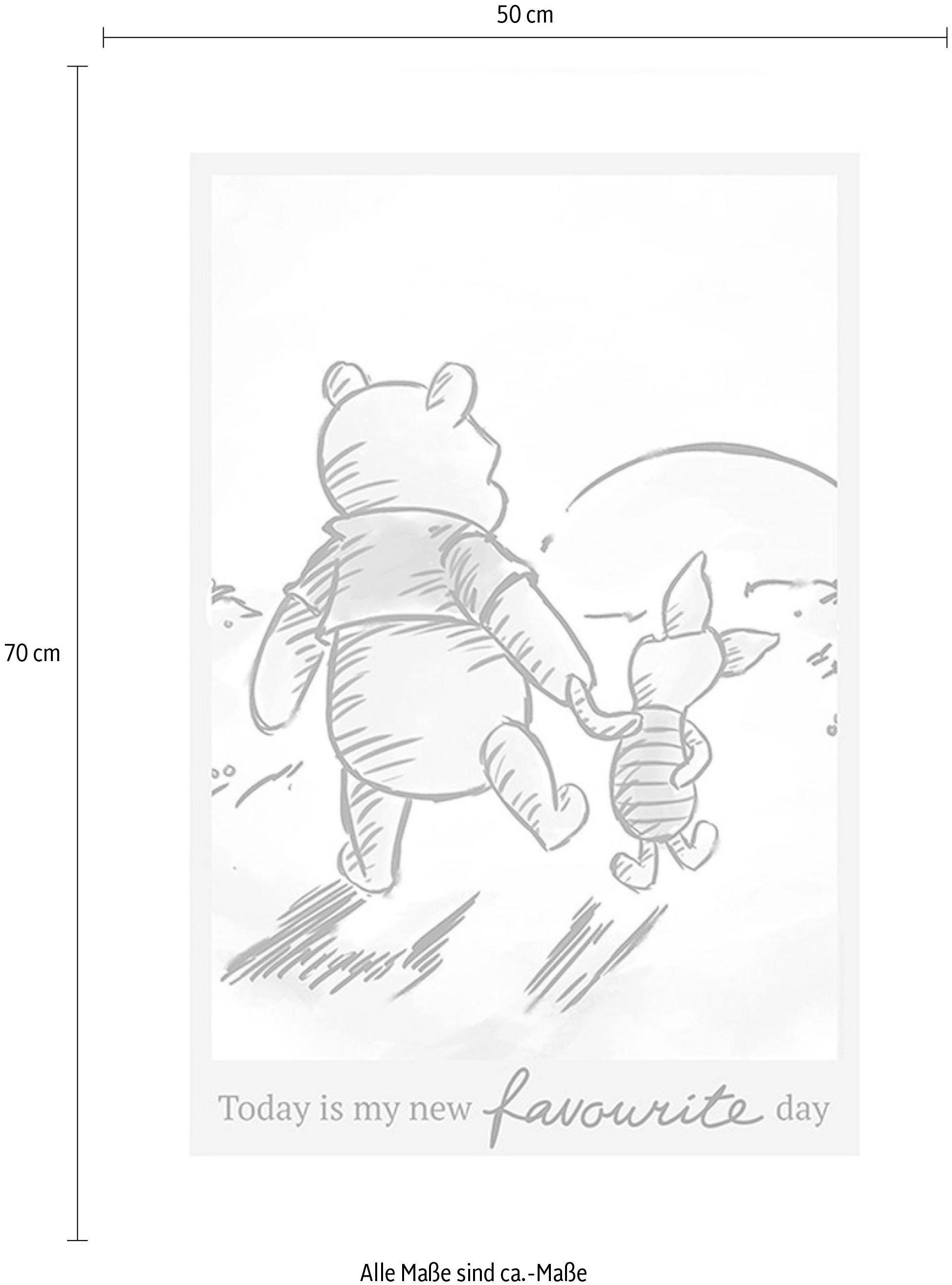 Komar Bild »Winnie the Pooh Today«, Disney, (1 St.), Wandbild zur Dekoration im Kinderzimmer - ohne Rahmen