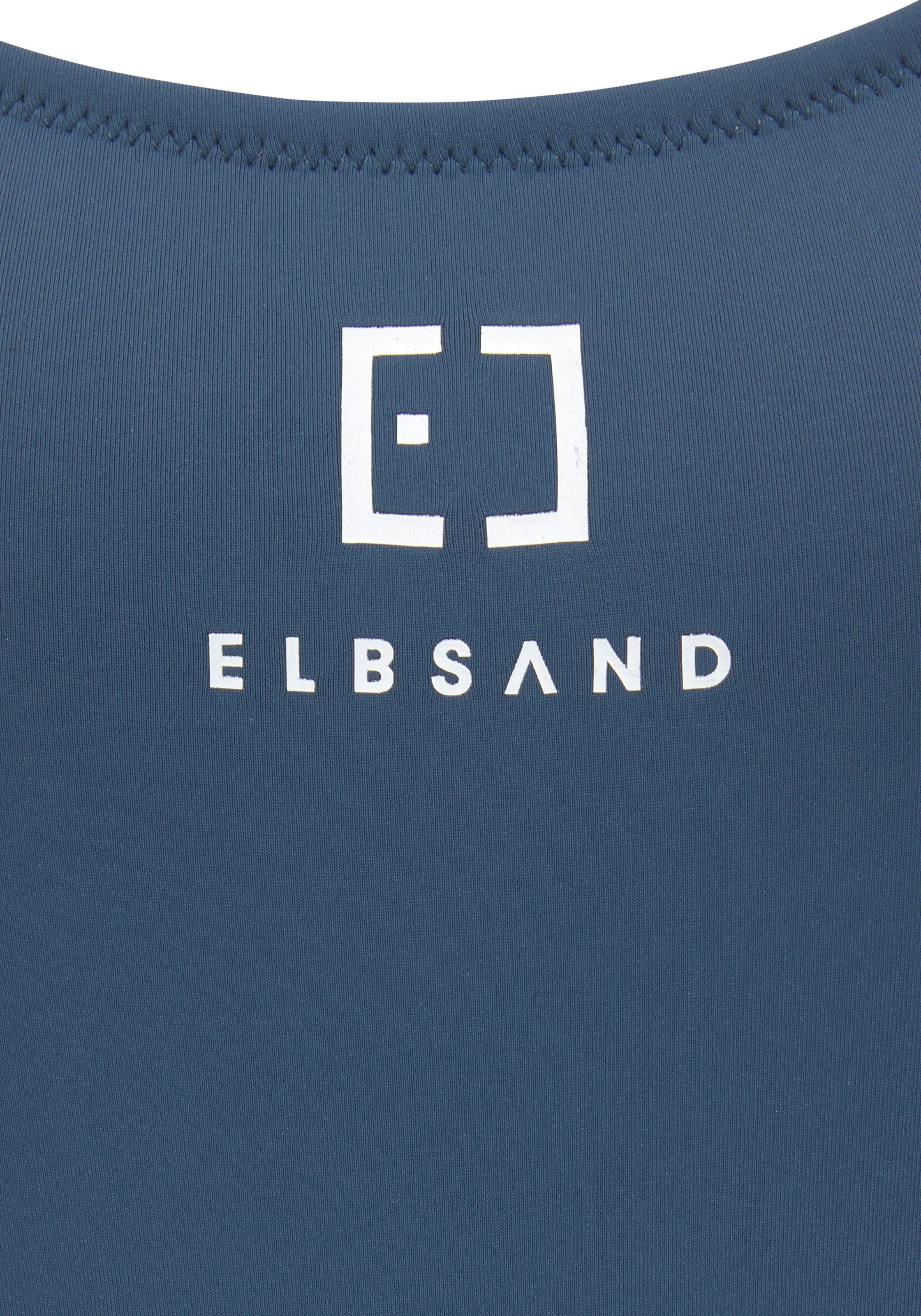 Elbsand Badeanzug, mit Markenschriftzügen in Kontrastfarbe