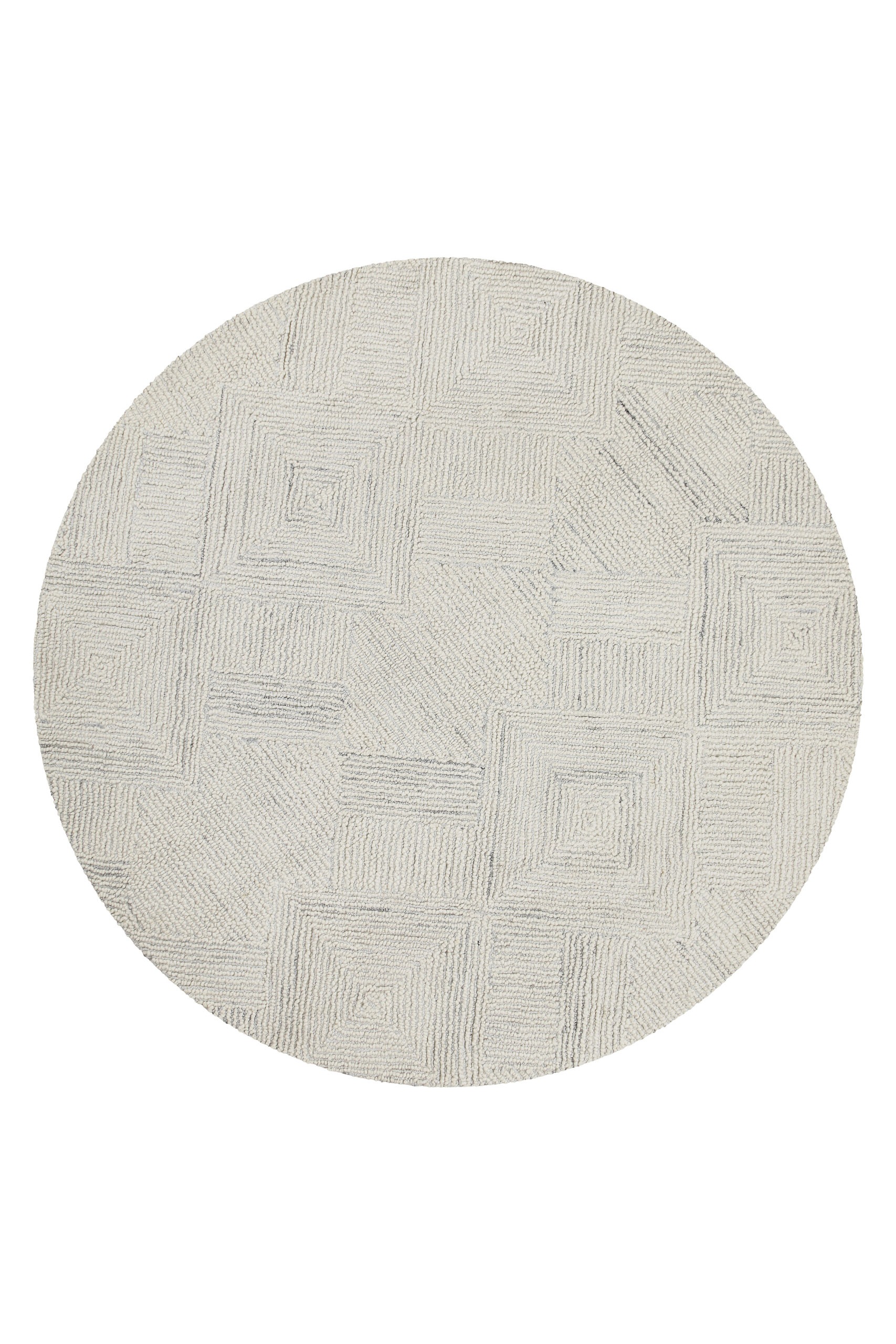 Wecon home Teppich »Hamptons THIRTYTHREE«, rund, 15 mm Höhe, Fasermix, Kurzflor, Wohnzimmer, elegant, robust, geometrisches Design