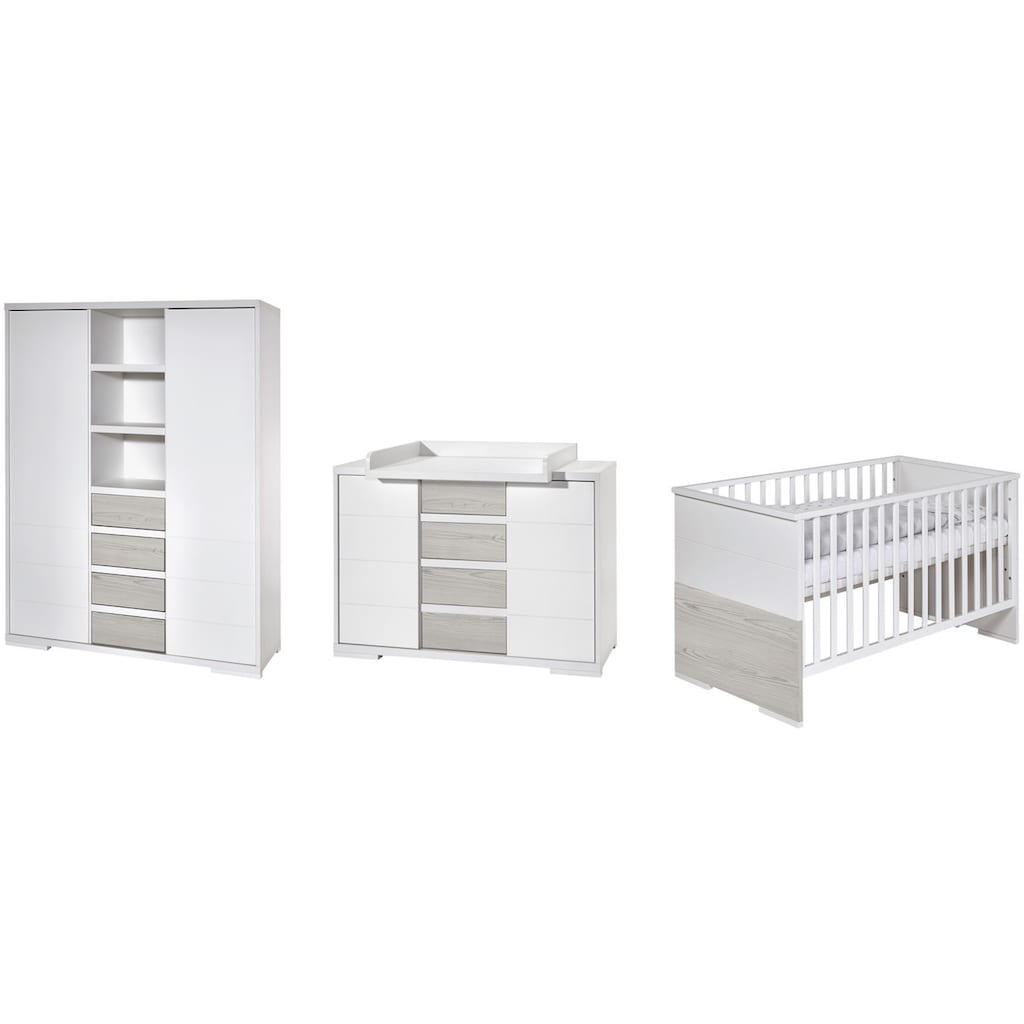 Schardt Babyzimmer-Komplettset »Maxx Boathouse«, (Set, 3 St., Kinderbett, Schrank, Wickelkommode)