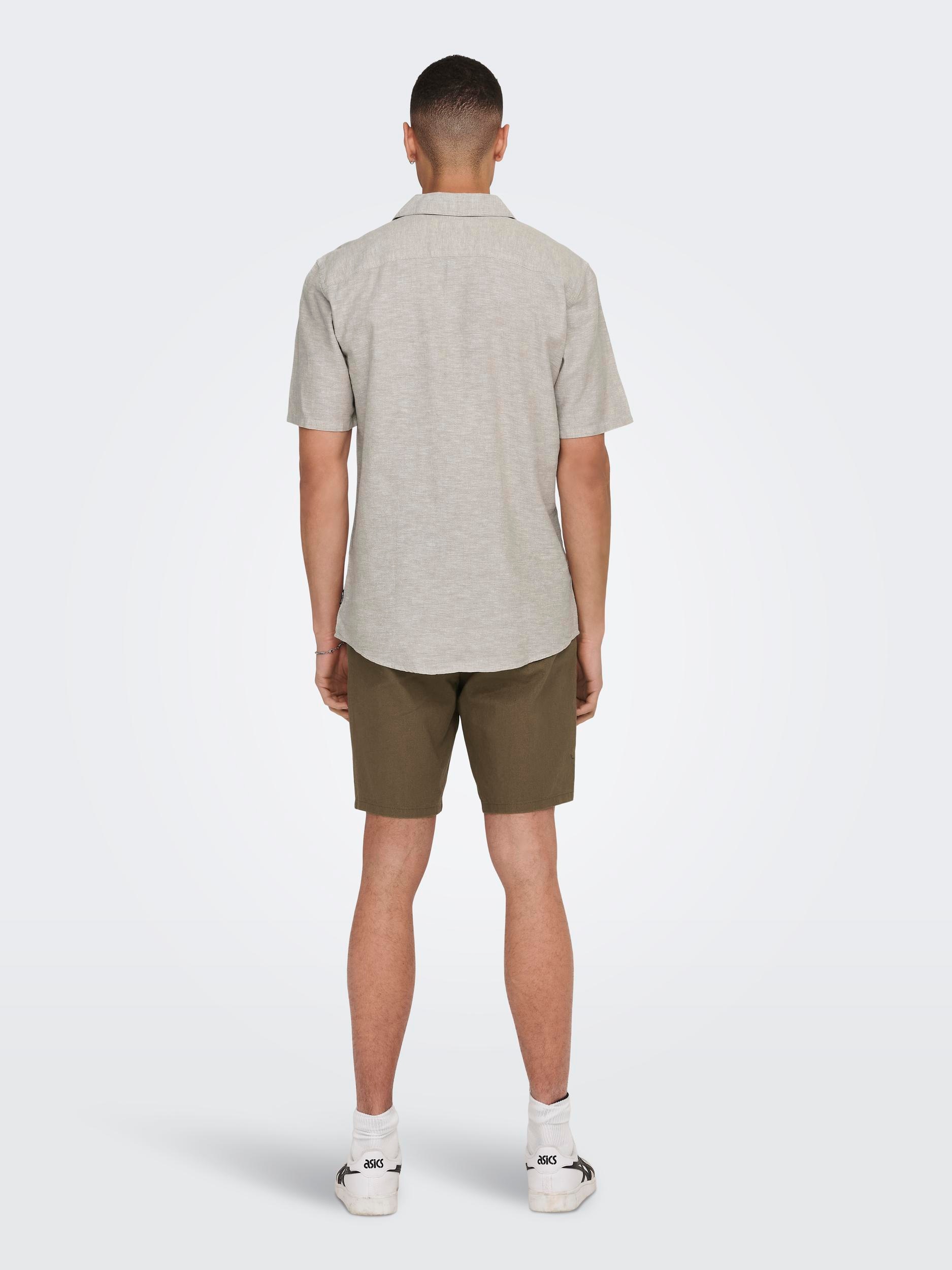 ONLY & SONS Kurzarmhemd »ONSCAIDEN SS SOLID RESORT LINEN NOOS«
