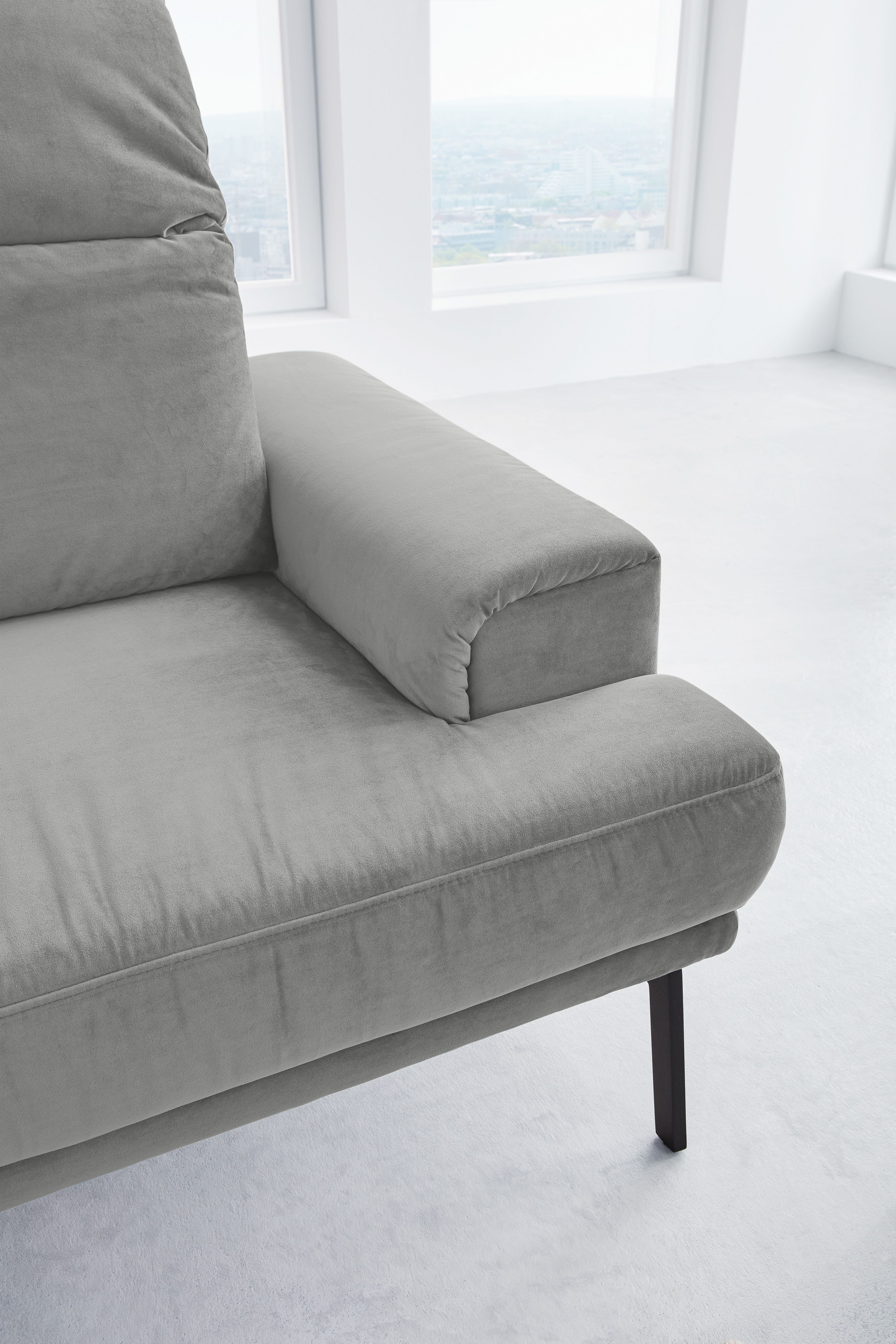 Musterring 3-Sitzer »MR 4580«, inkl. Kopf- und Sitztiefenverstellung, Fuß schwarz, B228 x T103 cm