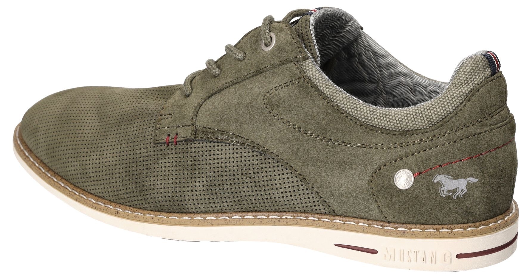 Mustang Shoes Schnürschuh, Freizeitschuh, Halbschuh, Schnürschuh mit Perforation