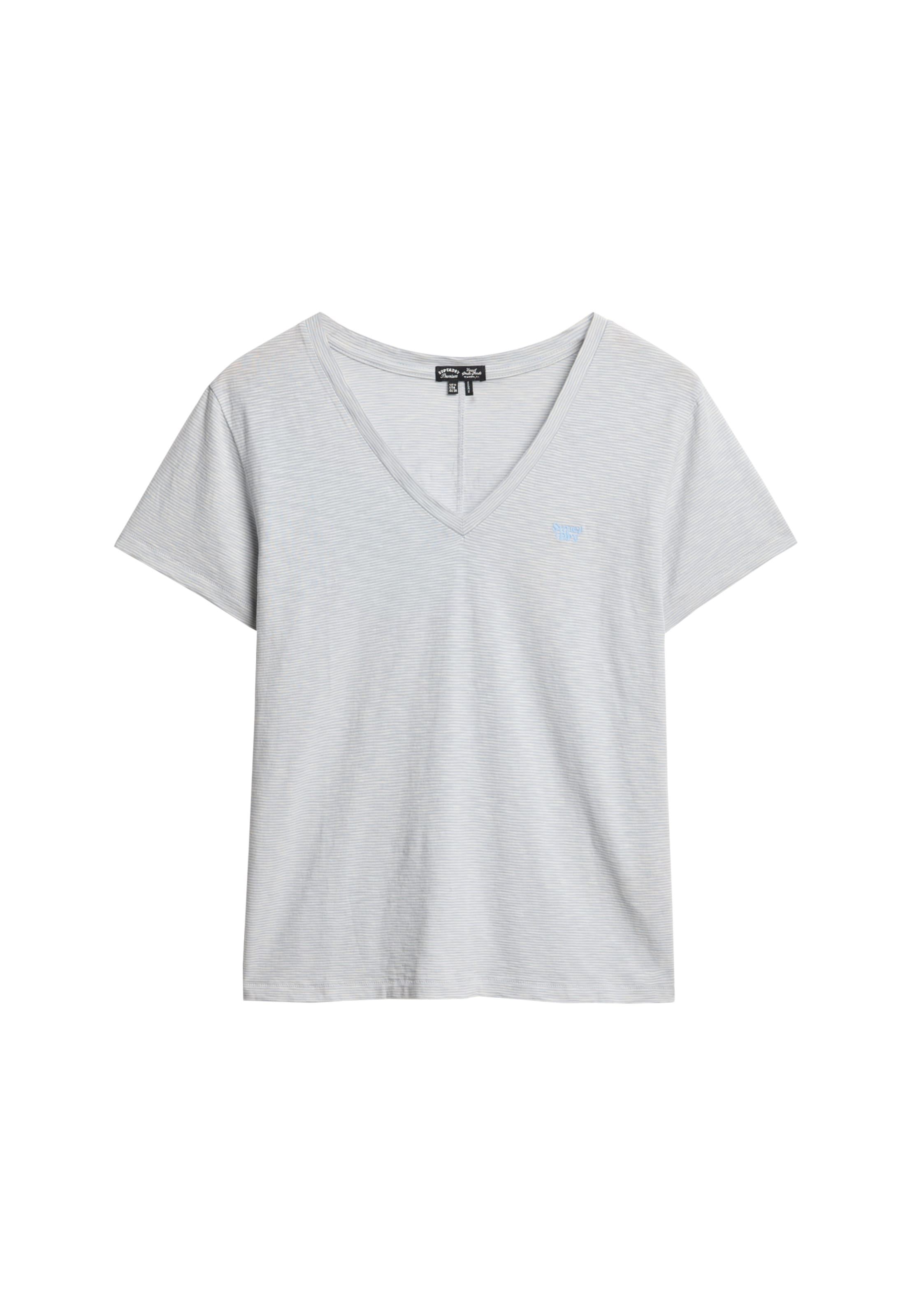 Superdry V-Shirt »STUDIOS SLUB EMB VEE TEE«, strukturiertes T-Shirt mit V-Ausschnitt und Stickerei