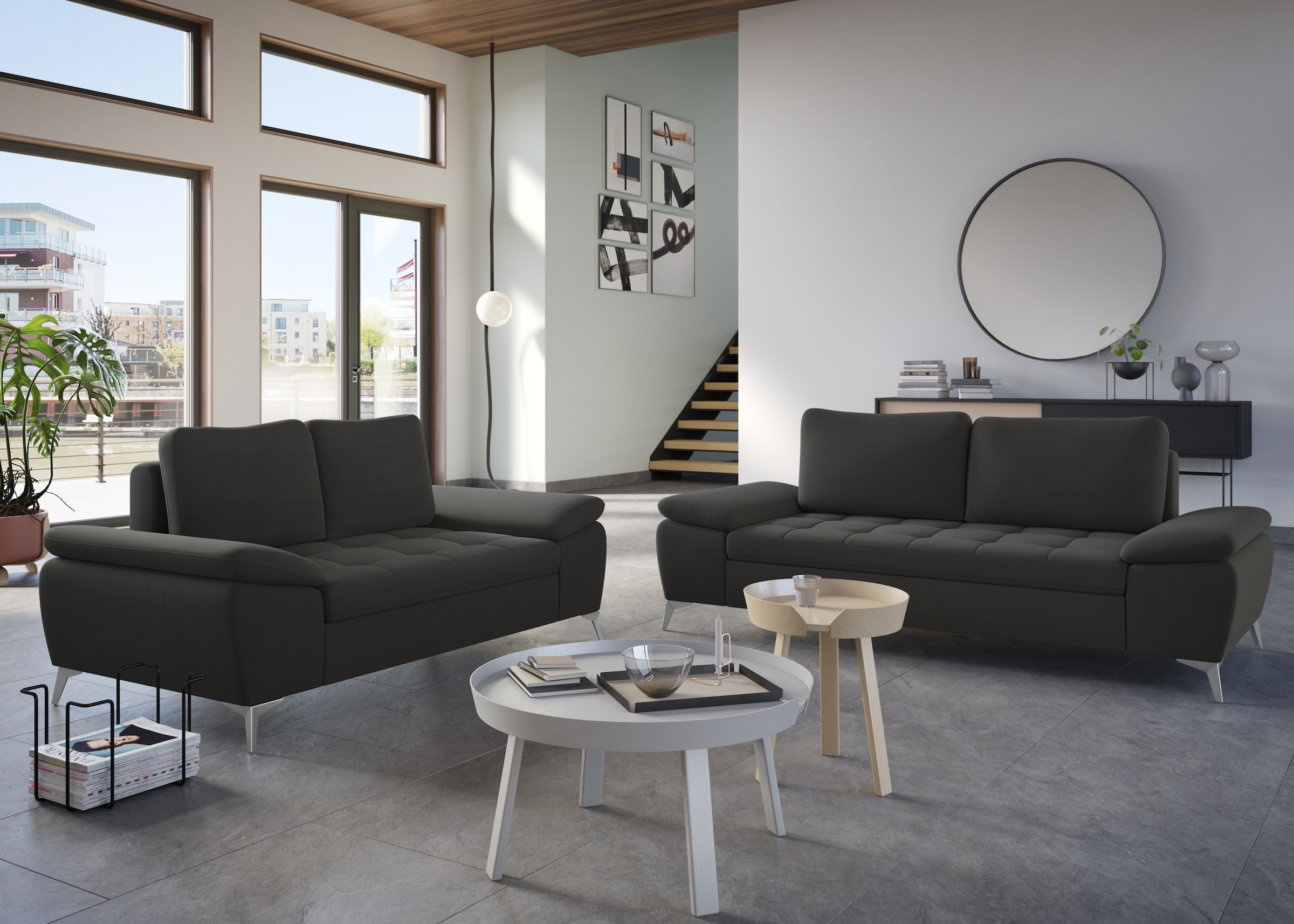 sit&more 2,5-Sitzer »Latigo«, mit hochwertigen Metallfüßen