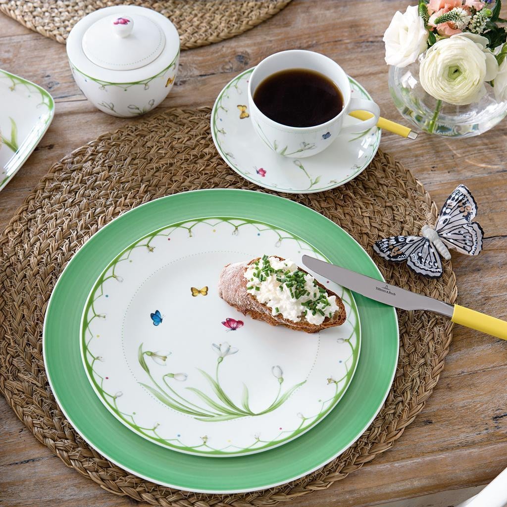 Villeroy & Boch Geschirr-Set »Kaffeeservice Colourful Spring 18er Set bunt« Spülmaschinengeeignet, Mikrowellengeeignet