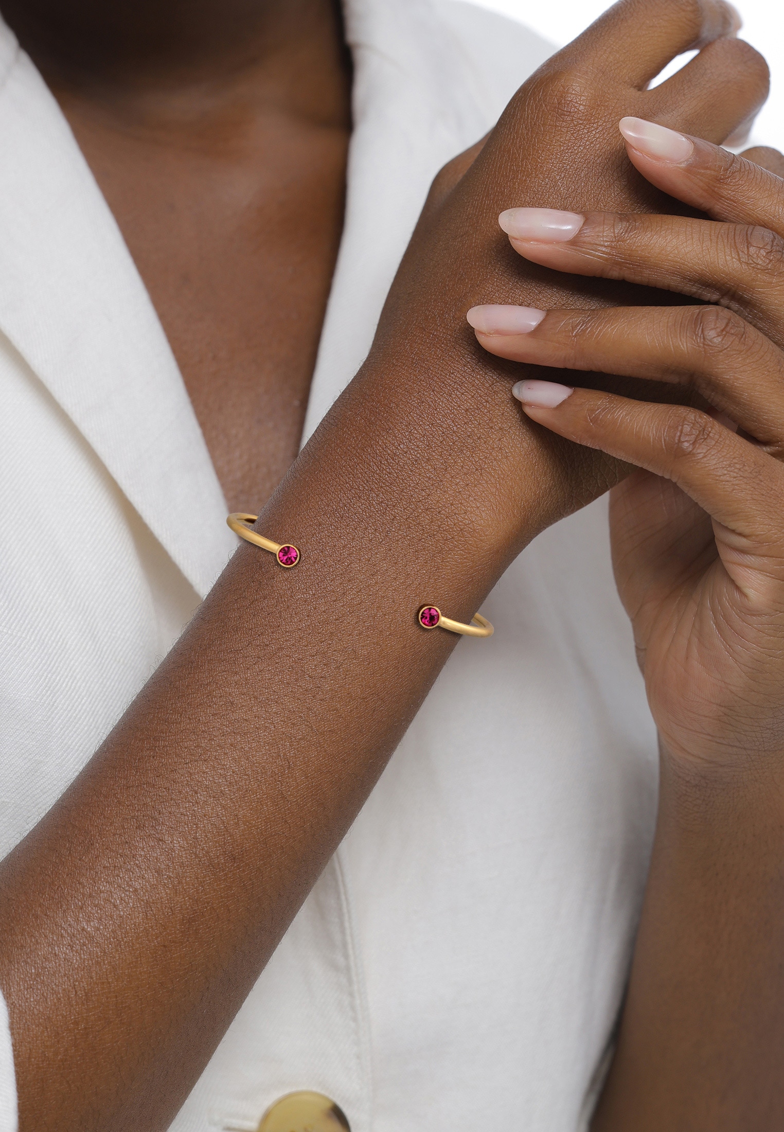 Elli Armreif »Armband Armreif Trend Kristalle 925 Silber«