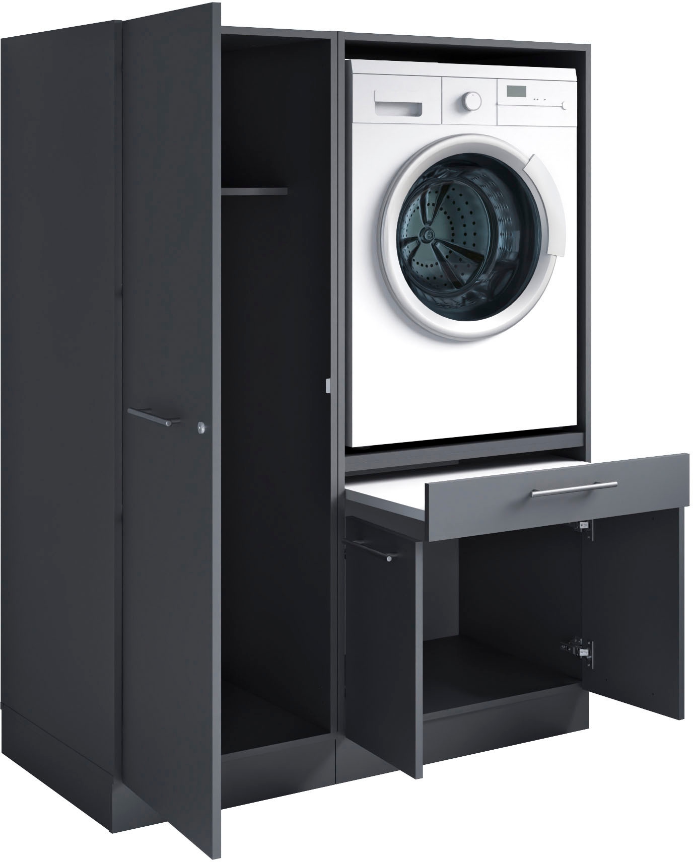 Laundreezy Mehrzweckschrank-Set »Laundreezy, 4-tlg. Mehrzweckschrank-Set B/H/T 118/162/68 cm« 2 Stk. tlg.