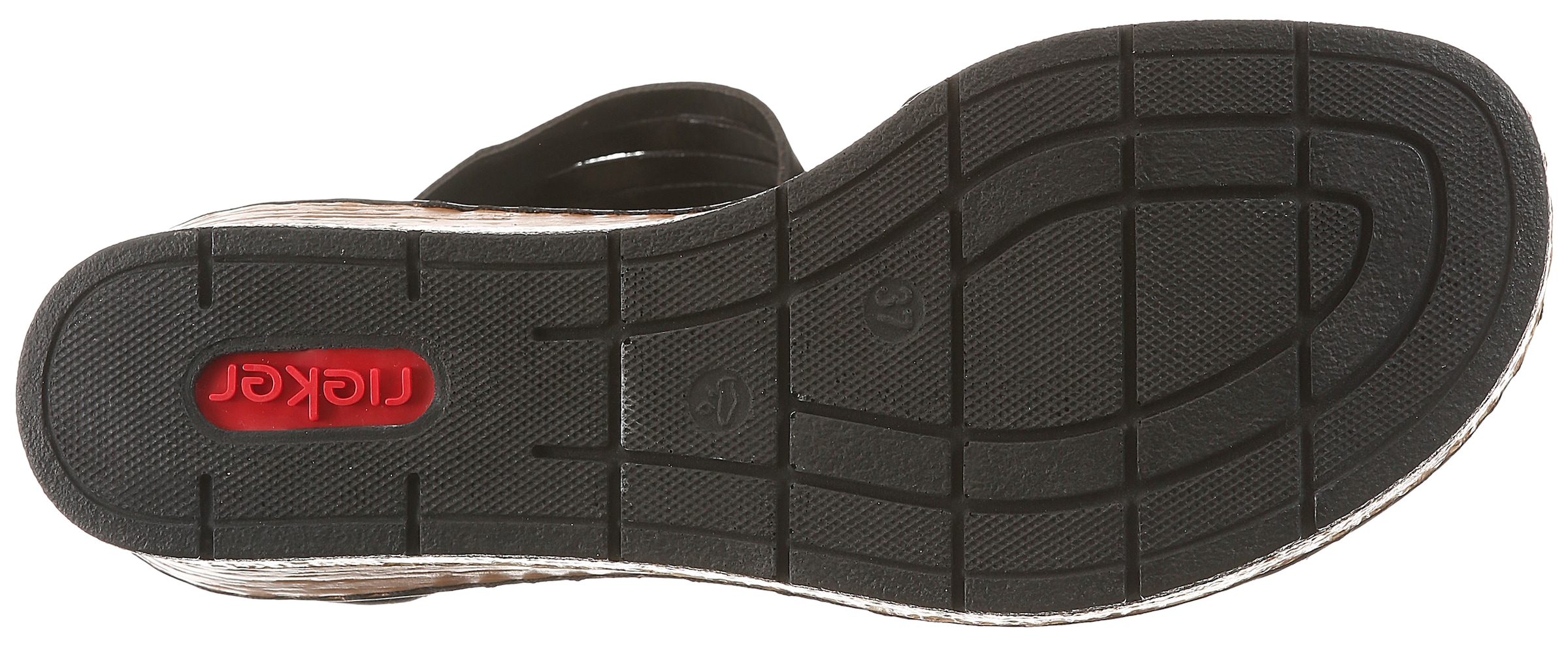 Rieker Keilsandalette  Sommerschuh, Urlaubsschuh, Sandale mit trendy Fesselriemchen
