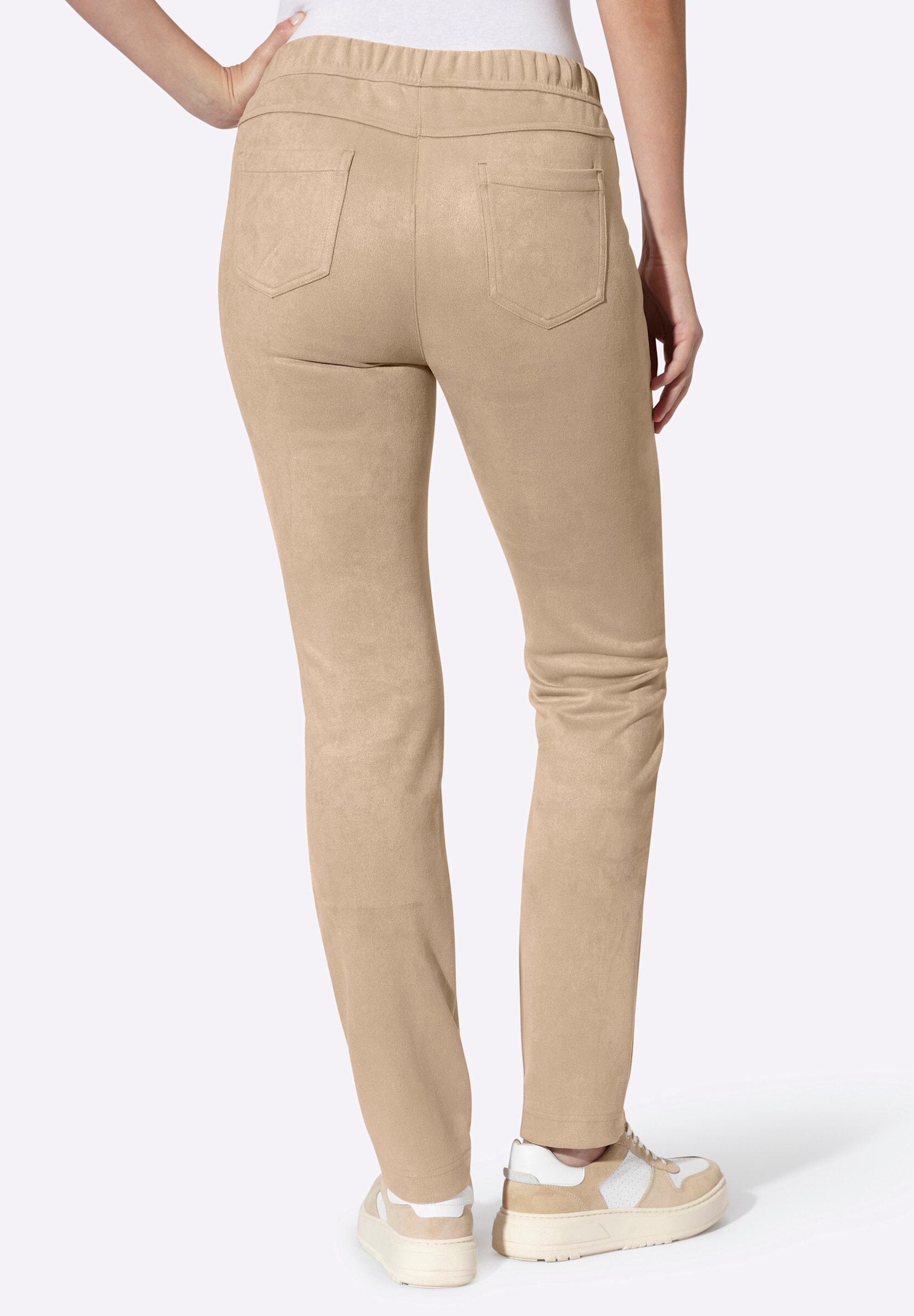 heine Schlupfhose »Lederimitat-Hose Stretch-Hose mit Dehnbund hinten«