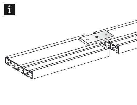 GARDINIA Gardinenstangenhalter »Gardinenschienen-Verbinder«, (1 St.), Serie Flächenvorhang-Technik Atlanta 3-läufig