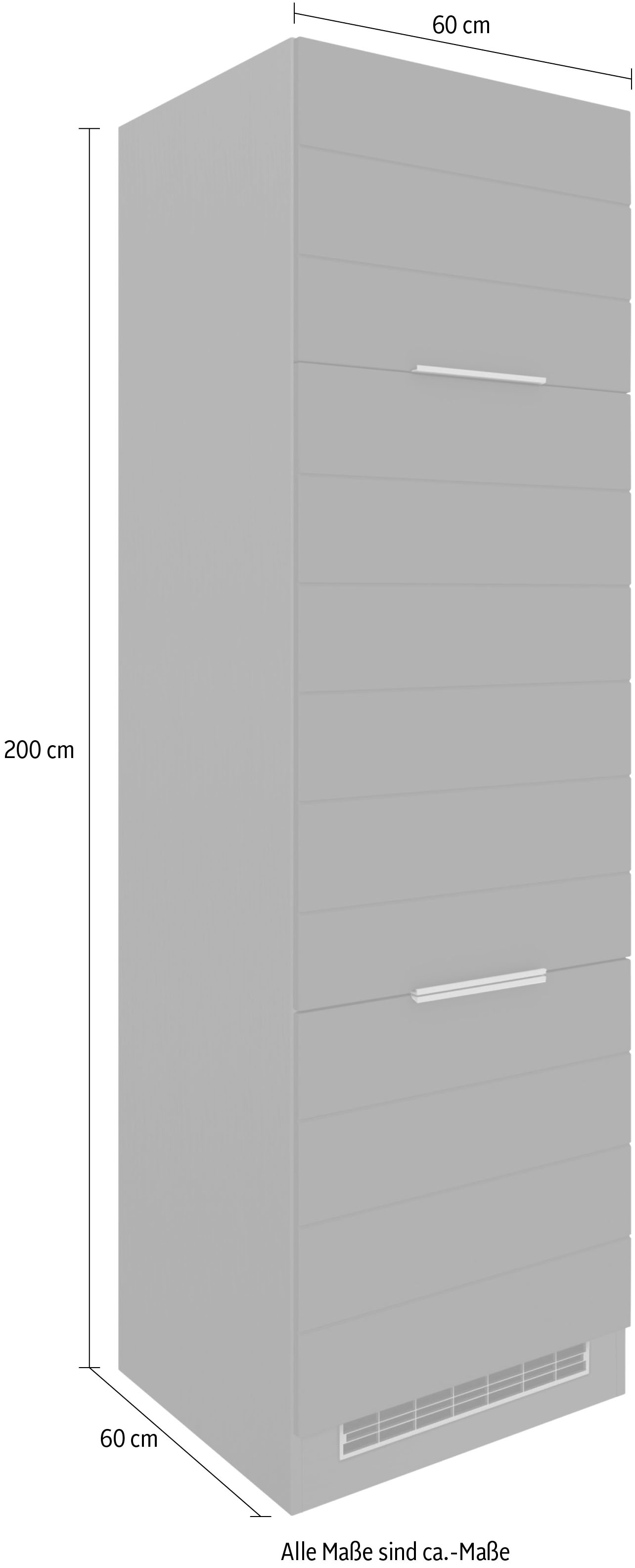HELD MÖBEL Kühlumbauschrank »Luhe«, 60 cm breit, hochwertige MDF-Fronten  mit waagerechter Lisene auf Raten kaufen