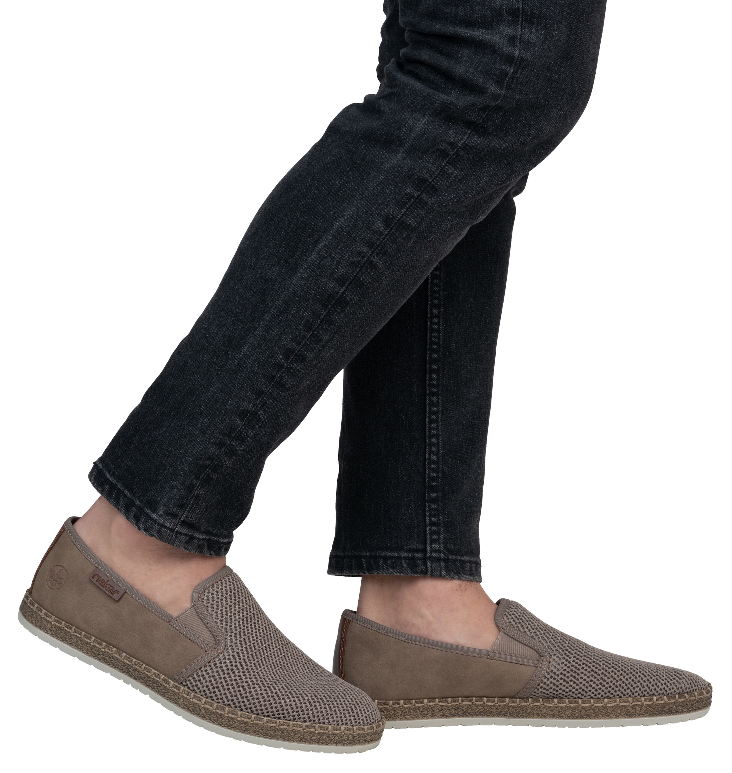 Rieker Espadrille, Slipper, Strandschuh, Sommerschuh mit Stretcheinsätzen