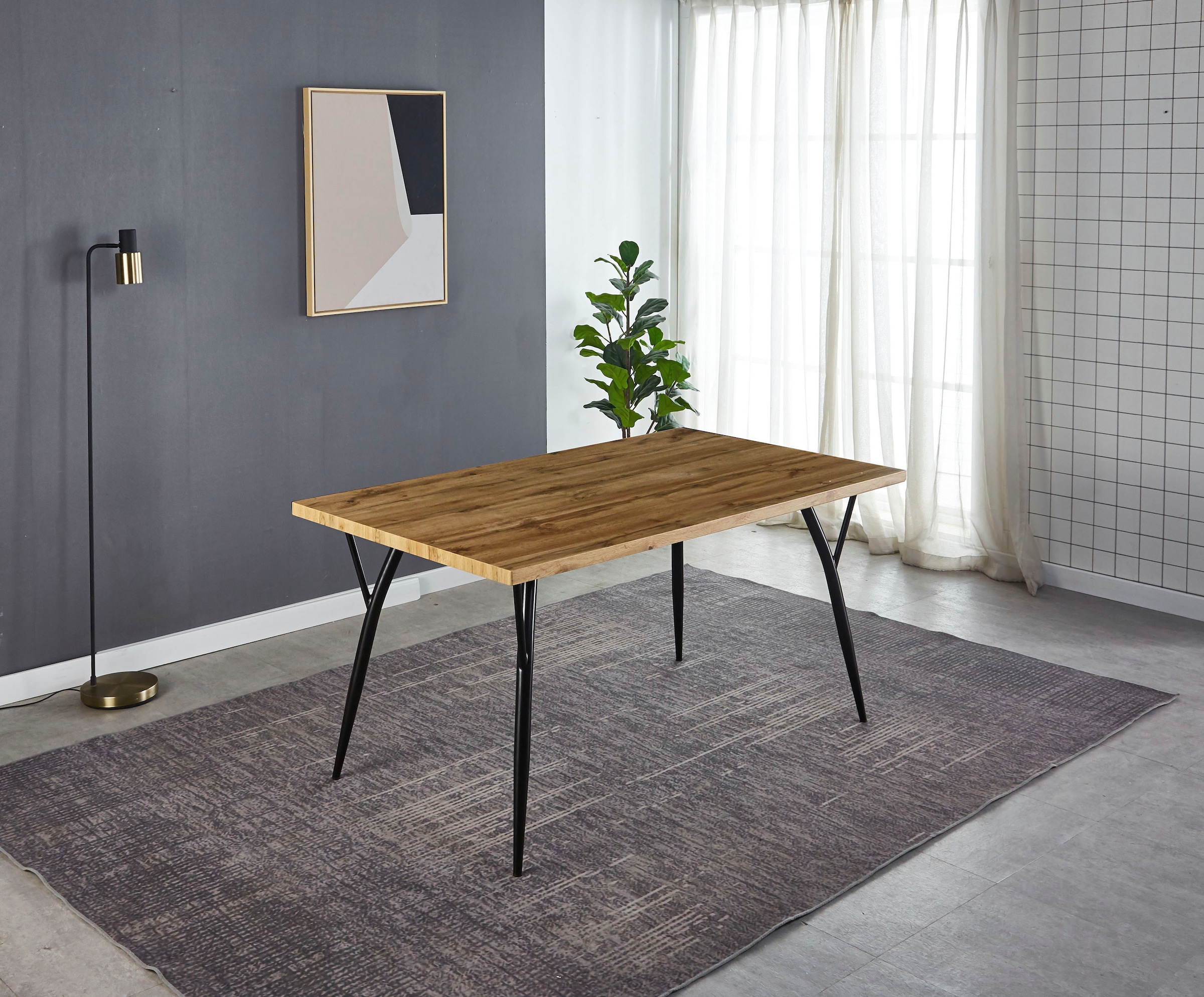 Home affaire Esstisch »Aage«, Eiche-Dekor, Breite 150 cm