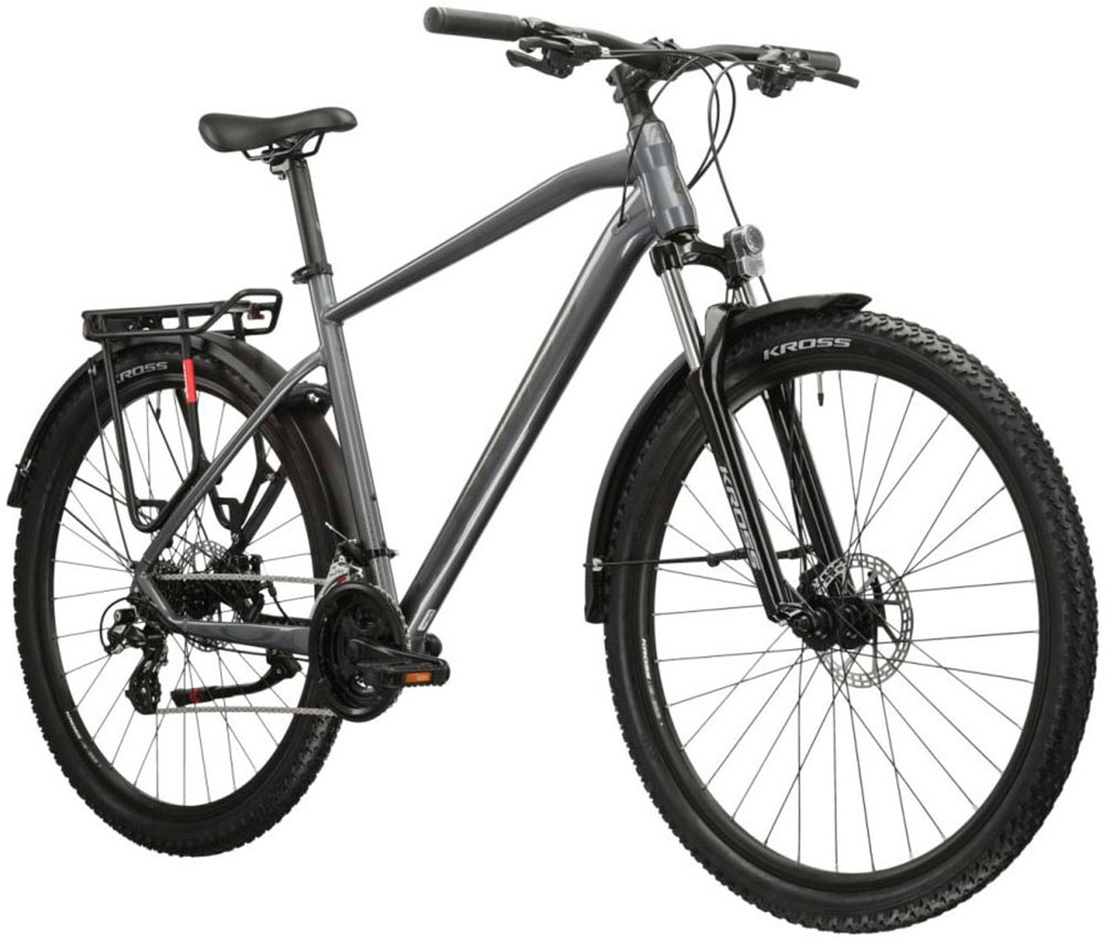 Kross Mountainbike »KROSS MTB Hardtail Hexagon 2.0 27,5" grau 21 Gänge«, 21 Gang, Shimano, ALTUS M310 Schaltwerk, Kettenschaltung