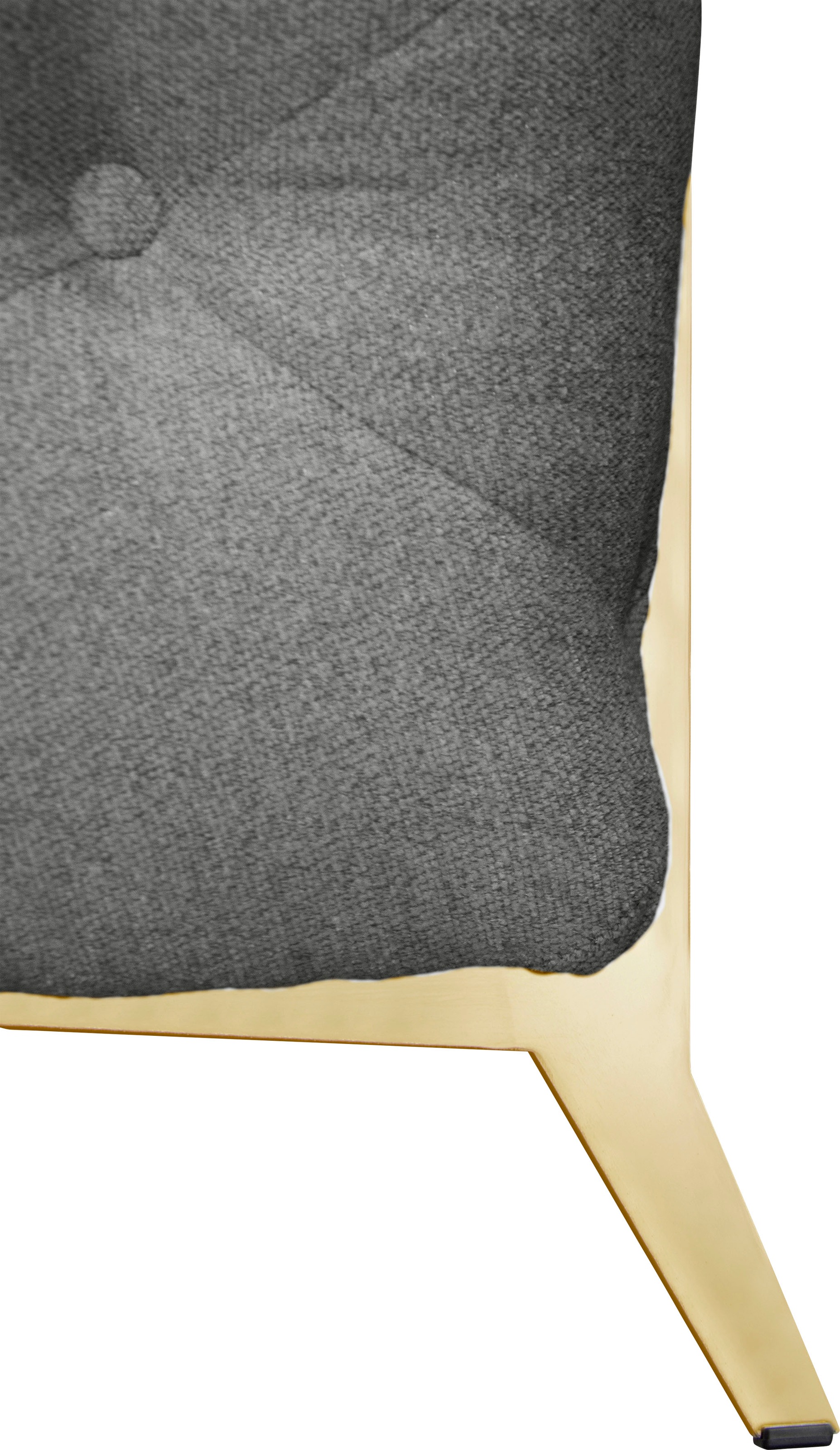 Leonique Chesterfield-Sofa »Amaury L-Form«, großes Ecksofa, Chesterfield-Optik, Breite 323 cm, Fußfarbe wählbar