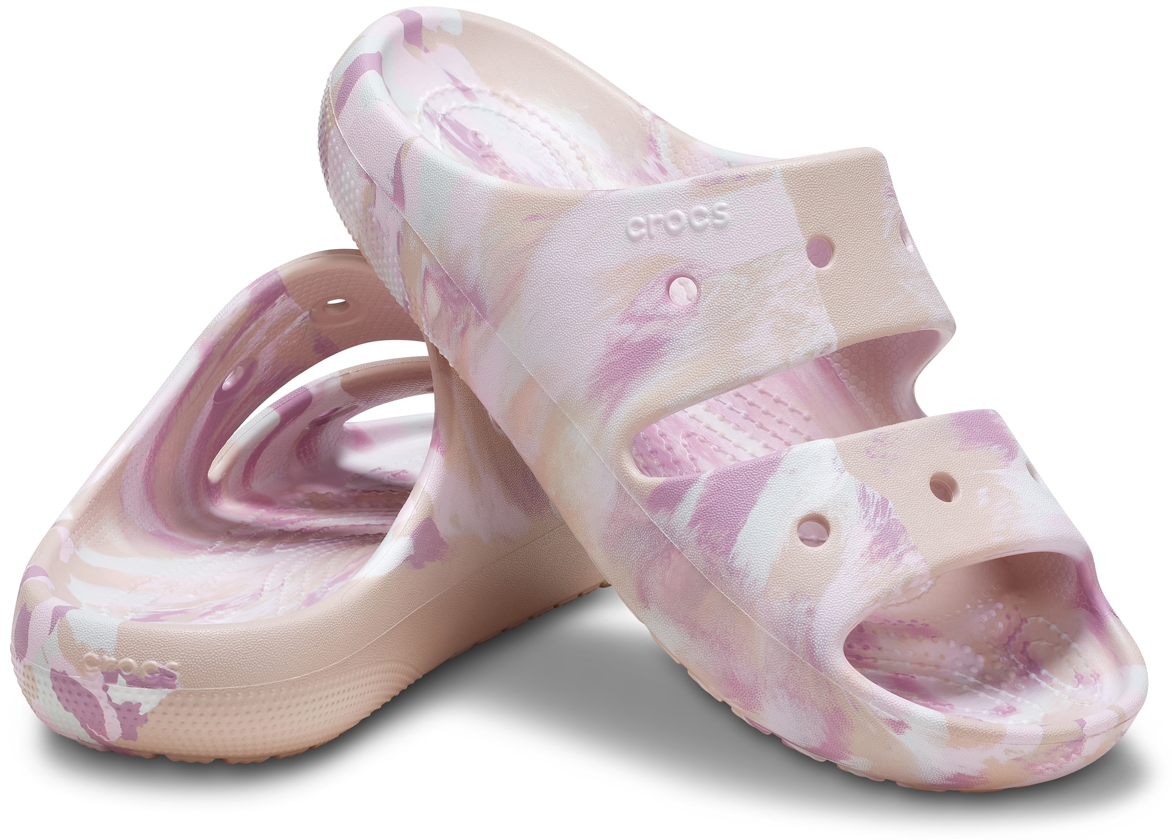 Crocs Pantolette »Classic Marbled Sandal«, mit Tieffußbett