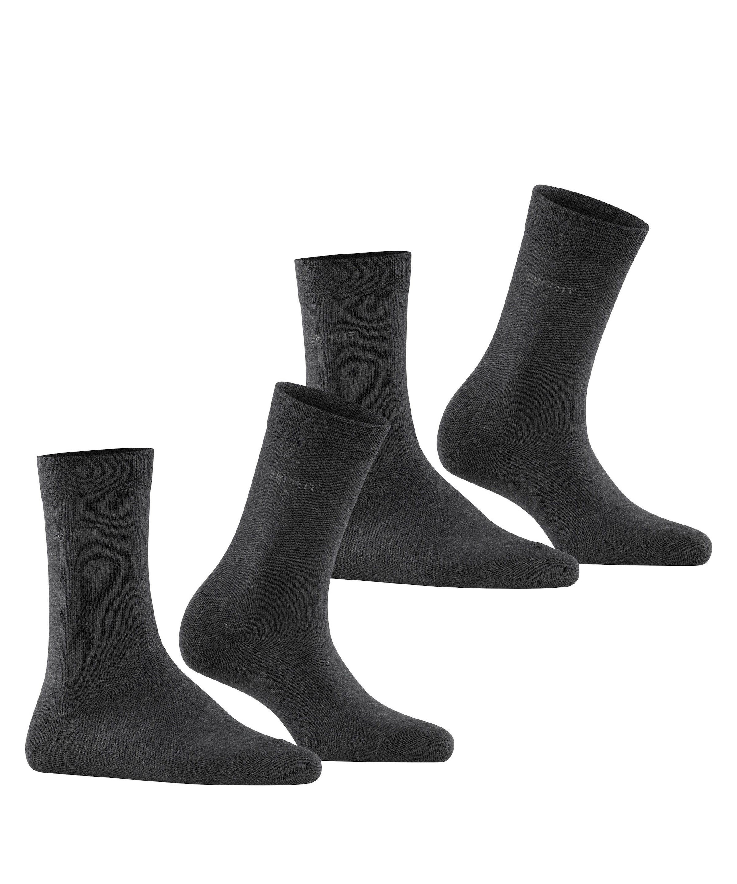 Esprit Socken »Basic Easy«, (2 Paar), ohne einschneidendes Bündchen, Basic-Socke, Uni-Strümpfe
