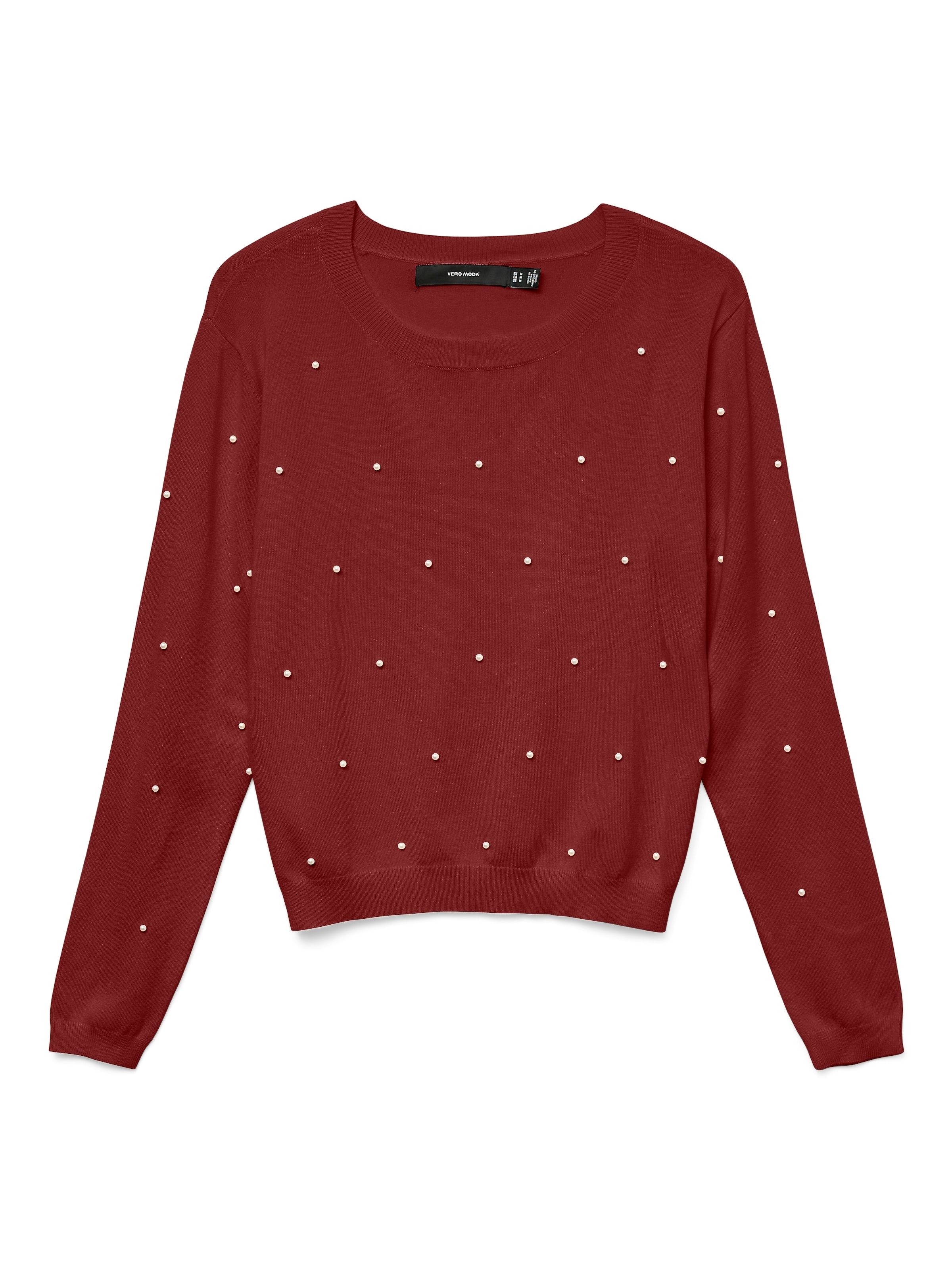 Vero Moda Rundhalspullover »VMGLORY PEARL LS O-NECK PULLOVER BOO«