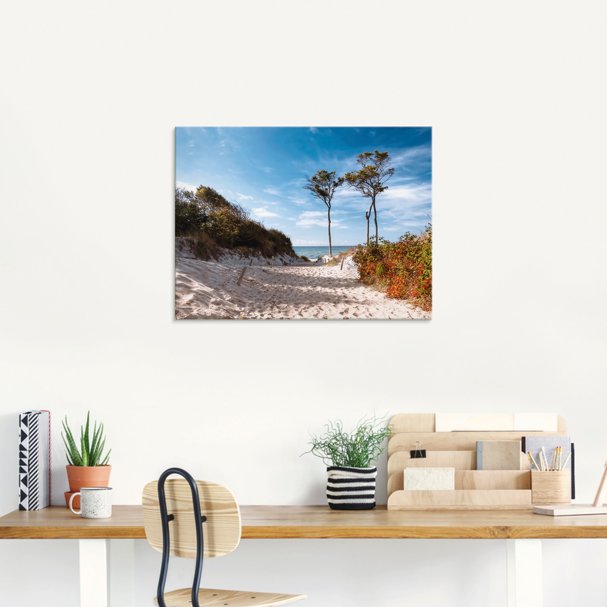 Artland Glasbild »Weststrand Darss« Strand 1 Stk. tlg. in verschiedenen Größen