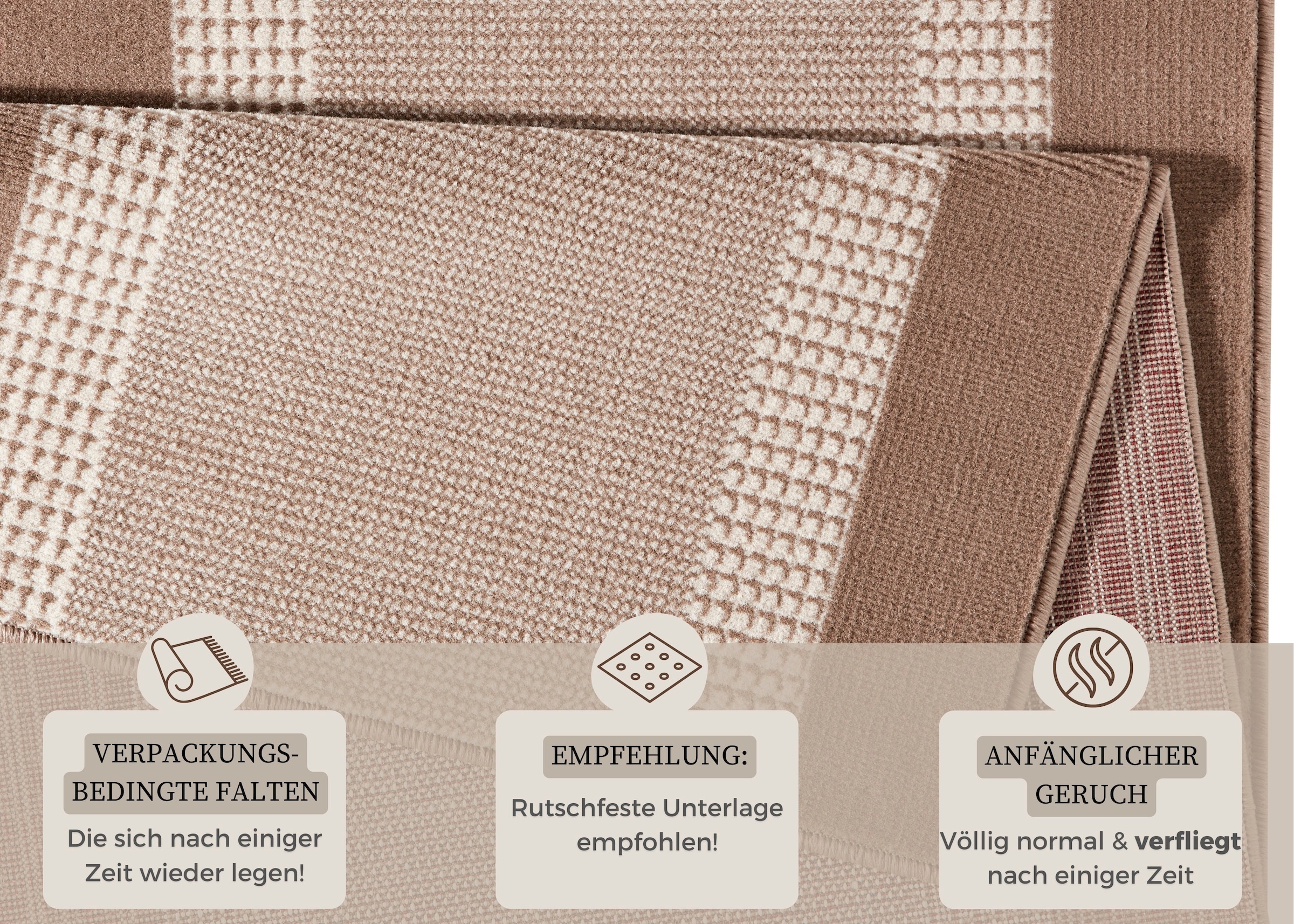 HANSE Home Teppich »Band«, rechteckig, 9 mm Höhe, Kurzflor, weich, Läufer Größen, Wohnzimmer, Schlafzimmer, Esszimmer