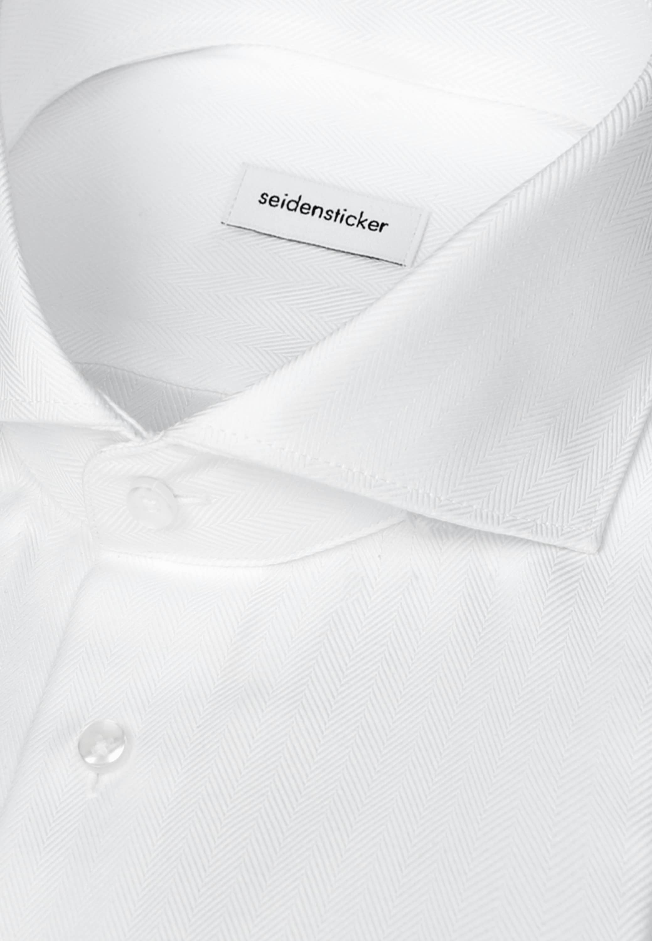 seidensticker Businesshemd »Schwarze Rose« Slim 1/1 Haifischkragen Fischgrat