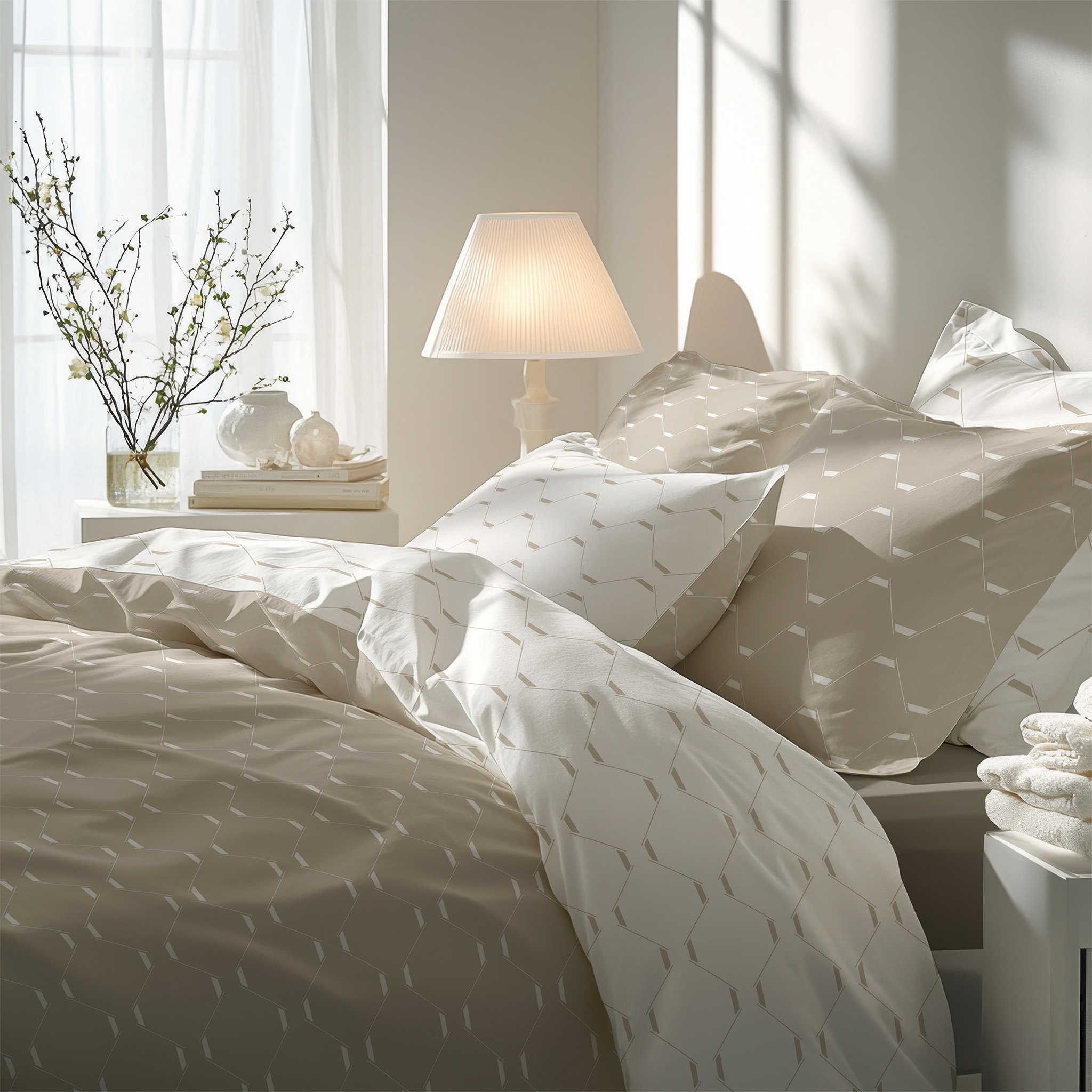 Florella Kinderbettwäsche »»Bonia beige« Fein-Renforcé,  100% Baumwolle«