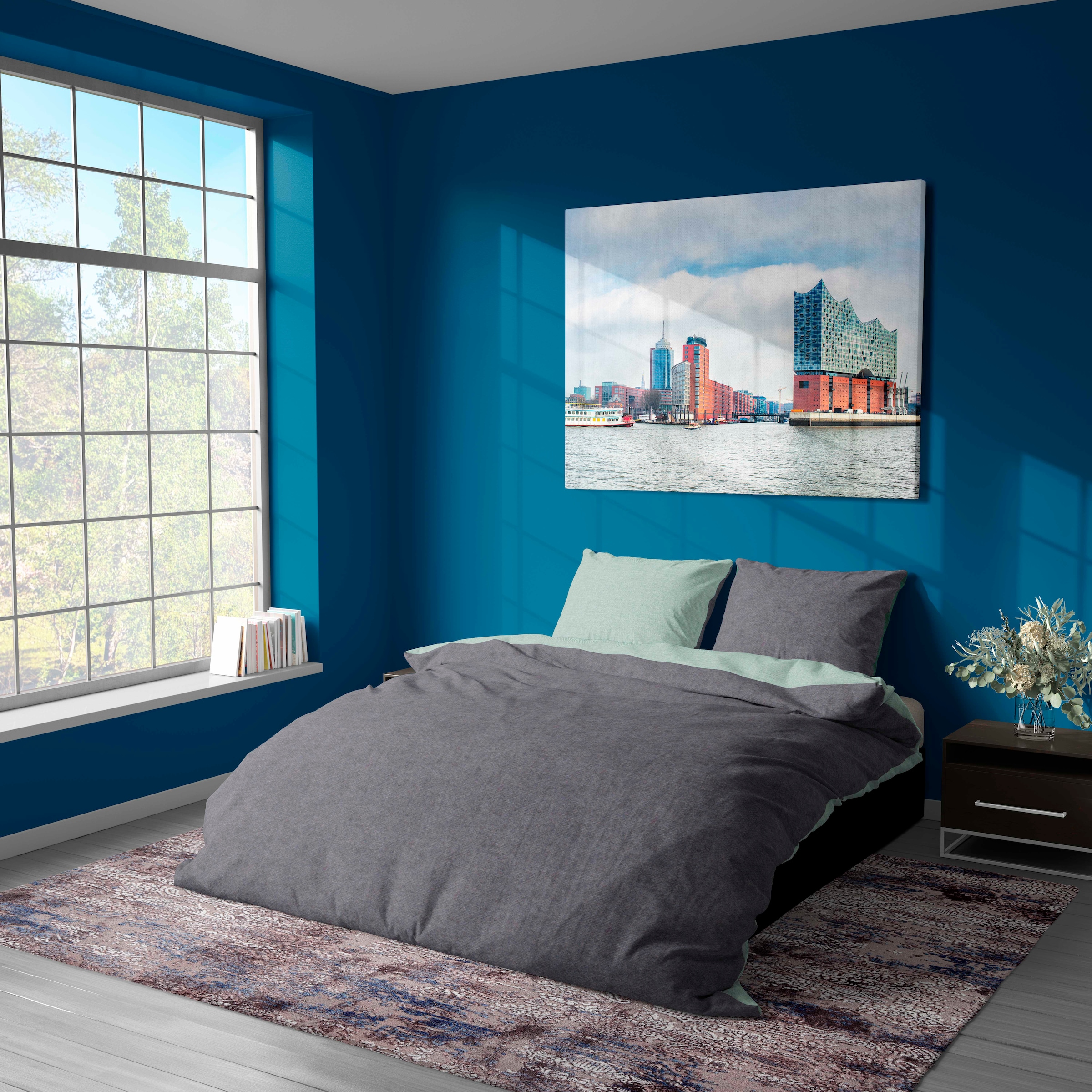 SETEX Wendebettwäsche »Feinbiber« 2 Stk. tlg. mit Wendefunktion