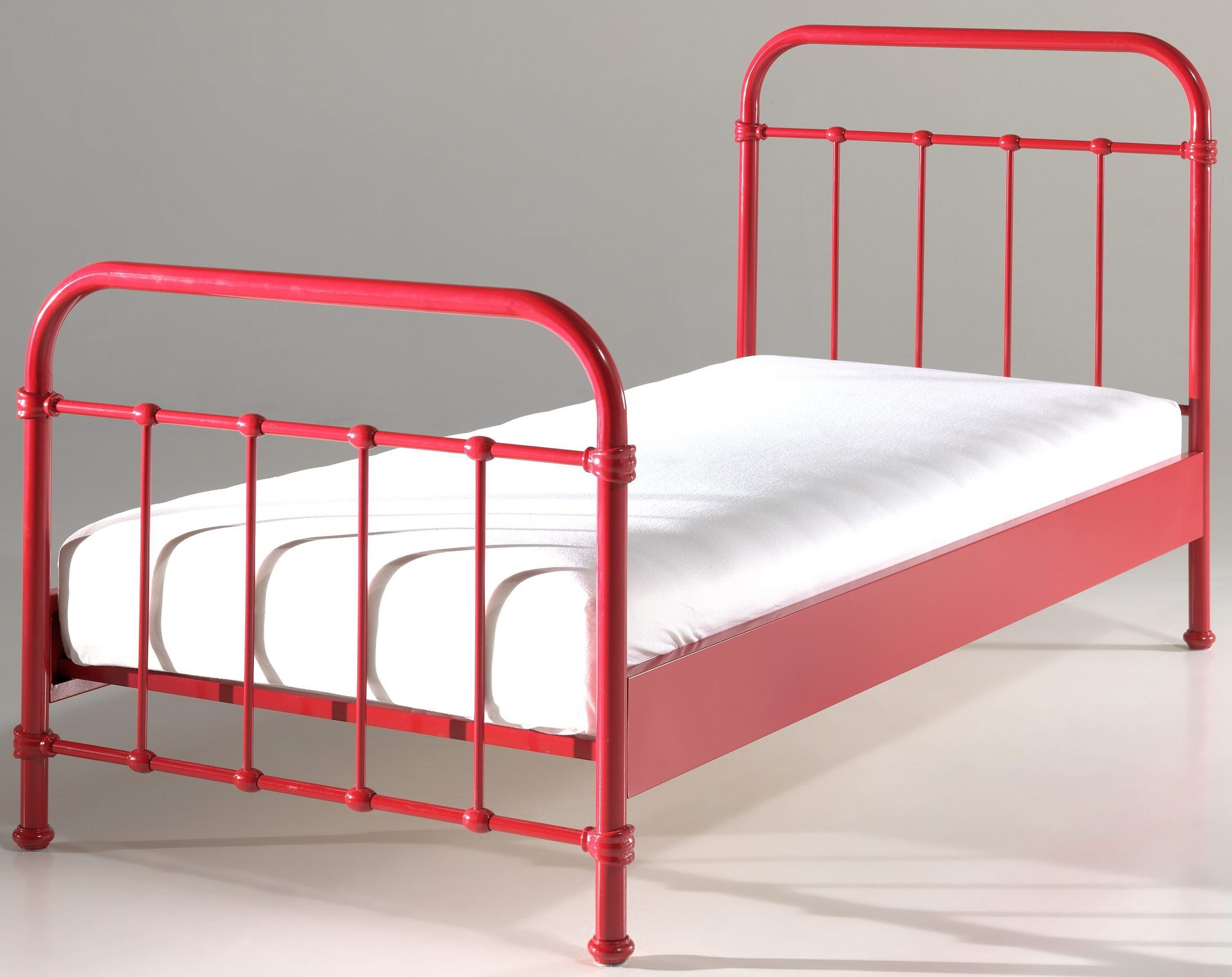 Vipack Kinderbett, (Made in Europe), Metallbett, Jugendbett, Einzelbett mit Lattenrost