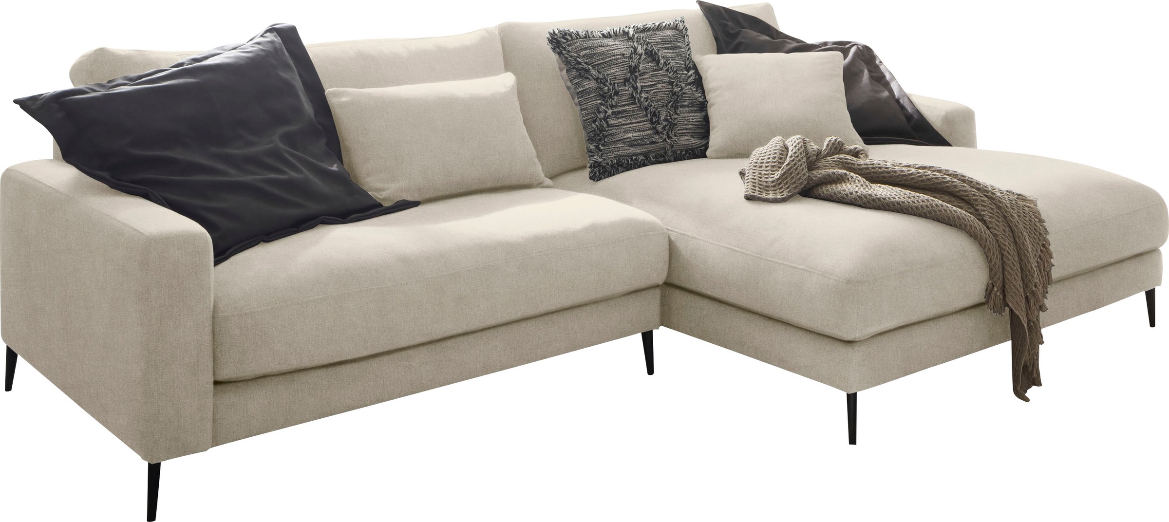 INOSIGN Ecksofa »Downtown Gemütliches Loungemöbel zum Relaxen L-Form«, weicher Sitzkomfort, B/T/H: 272/170/84 cm