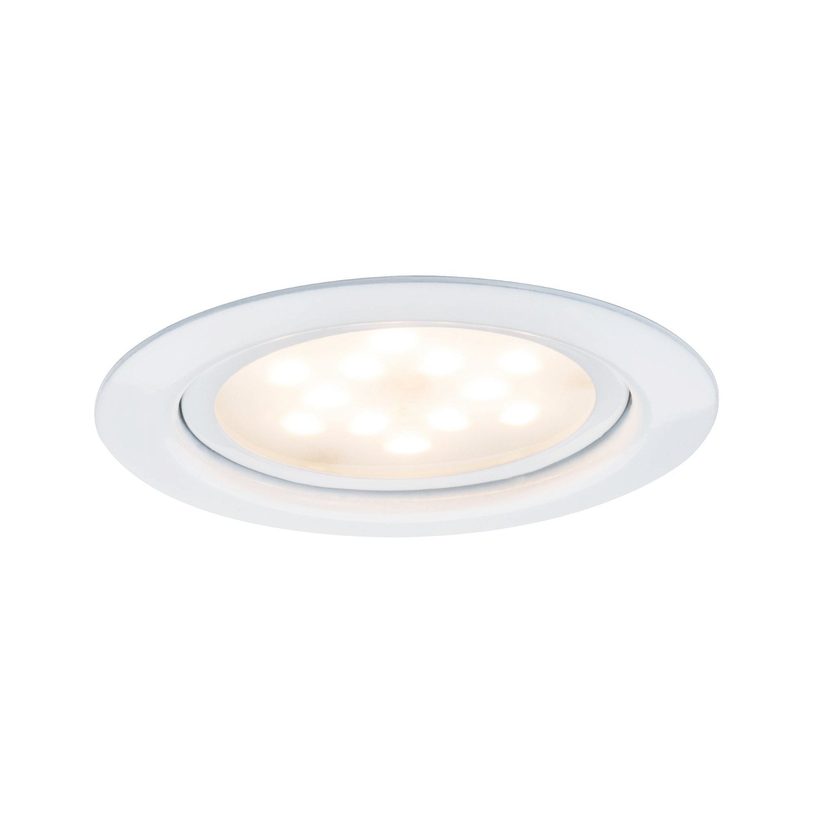 Paulmann Unterschrankleuchte »3x4,5W 12VA 230V/350mA 65mm Weiß/Metall Weiß, 3er Set«, 3 flammig, LED Möbel Einbauleuchten Set