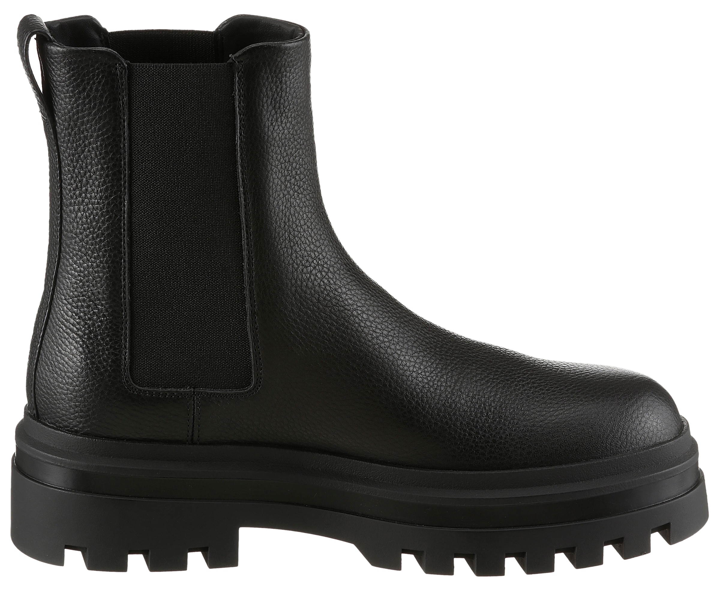 Calvin Klein Jeans Chelseaboots »LUGGED CHELSEA BOOT HIGH LTH«  Stiefelette, Klassik-Boots, Stretcheinsätze, mit Anziehlasche