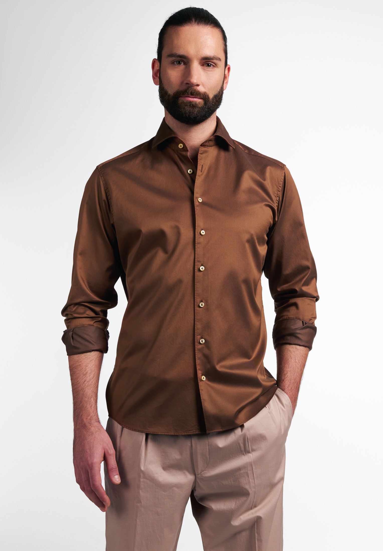 Eterna Langarmhemd »MODERN FIT«, EASY IRON (bügelleicht)